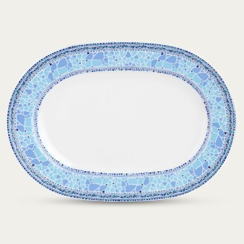  Đĩa Oval cỡ vừa (MD) dài 35,3cm sứ trắng | Noritake Aegean Dreams 1740L - 91044 