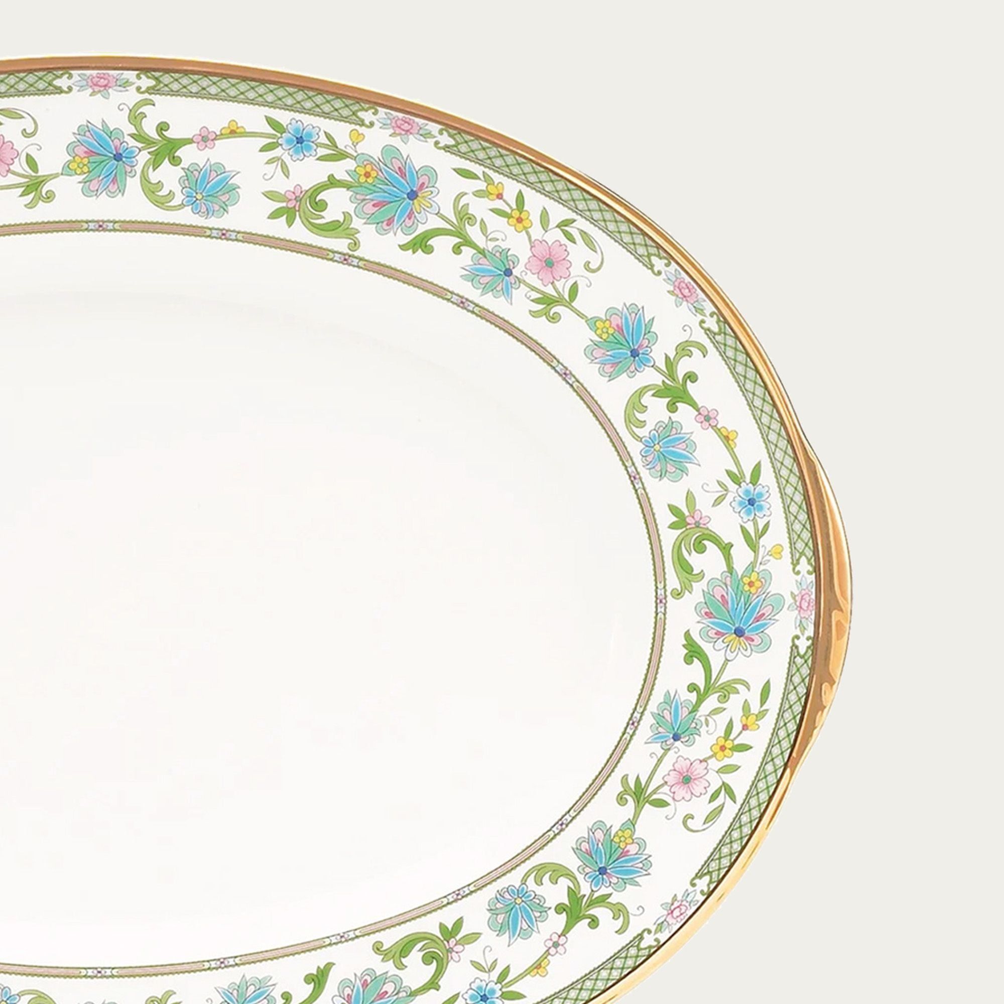 Đĩa Oval cỡ vừa (MD) dài 37,2cm sứ xương Nhật Bản | Noritake Yoshino 9983J - 59544
