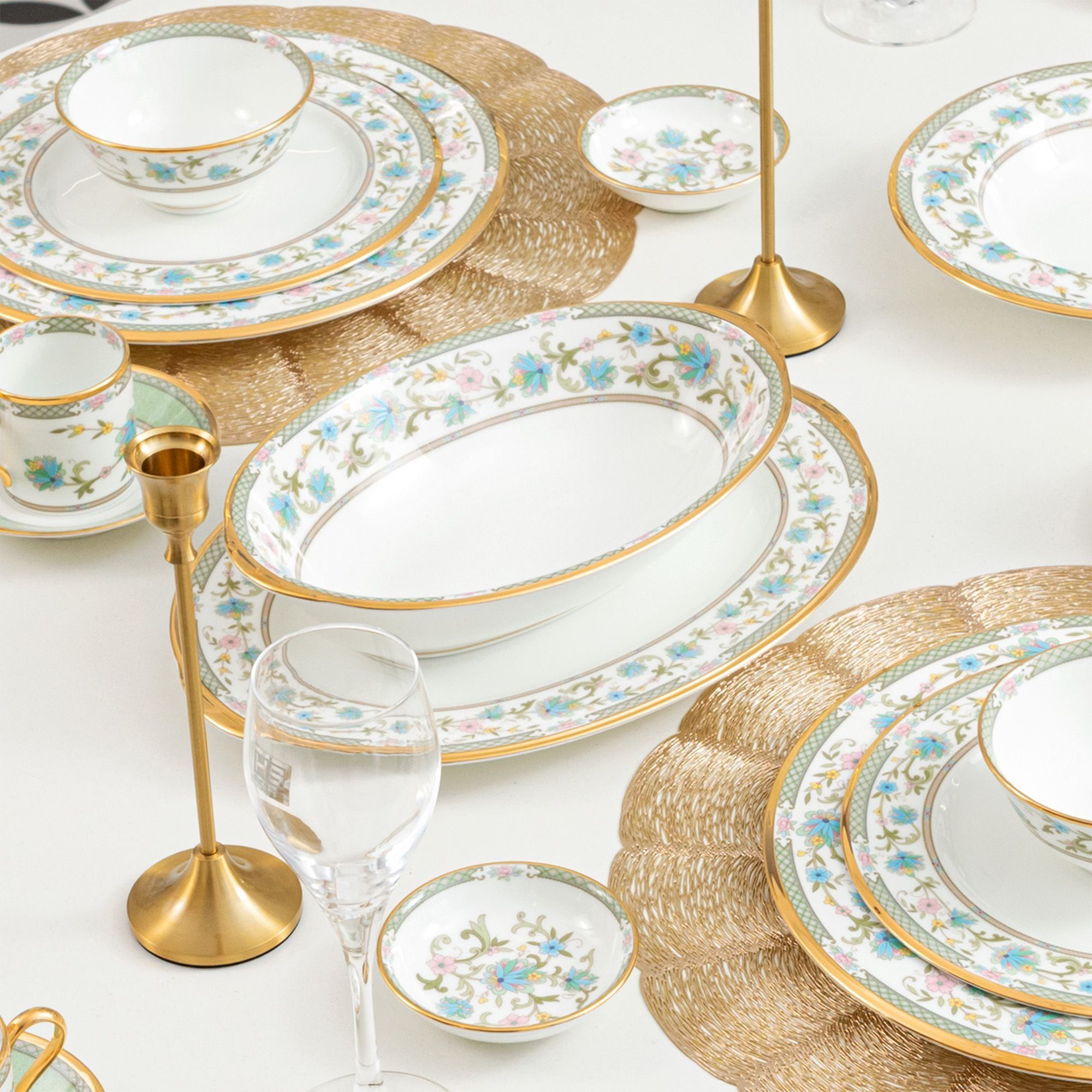 Đĩa Oval cỡ nhỏ (SM) dài 32cm sứ xương Nhật Bản | Noritake Yoshino 9983J - 59545