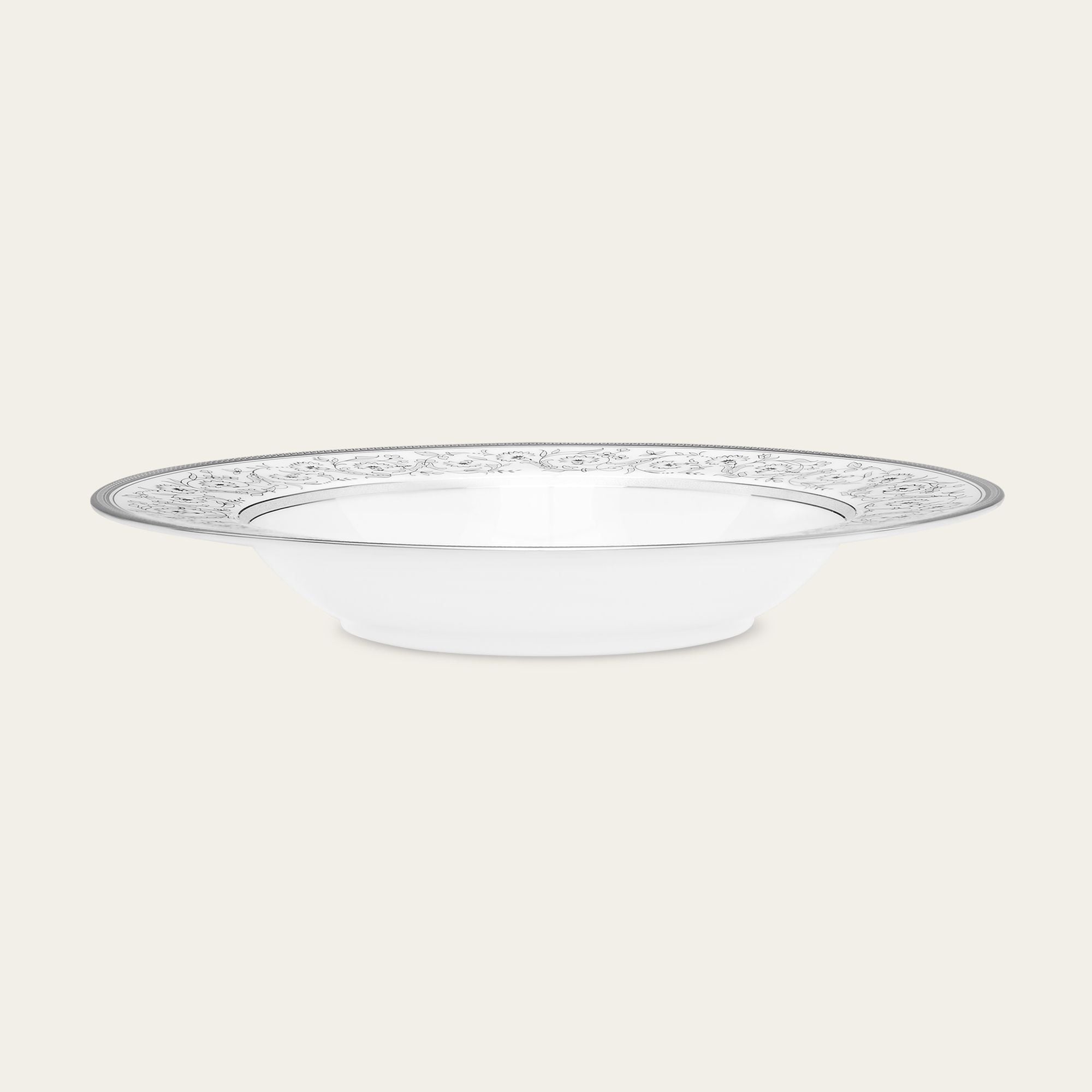 Đĩa sâu lòng 24,7cm dung tích 430ml sứ xương | Noritake Summit Platinum 4919L - 93898