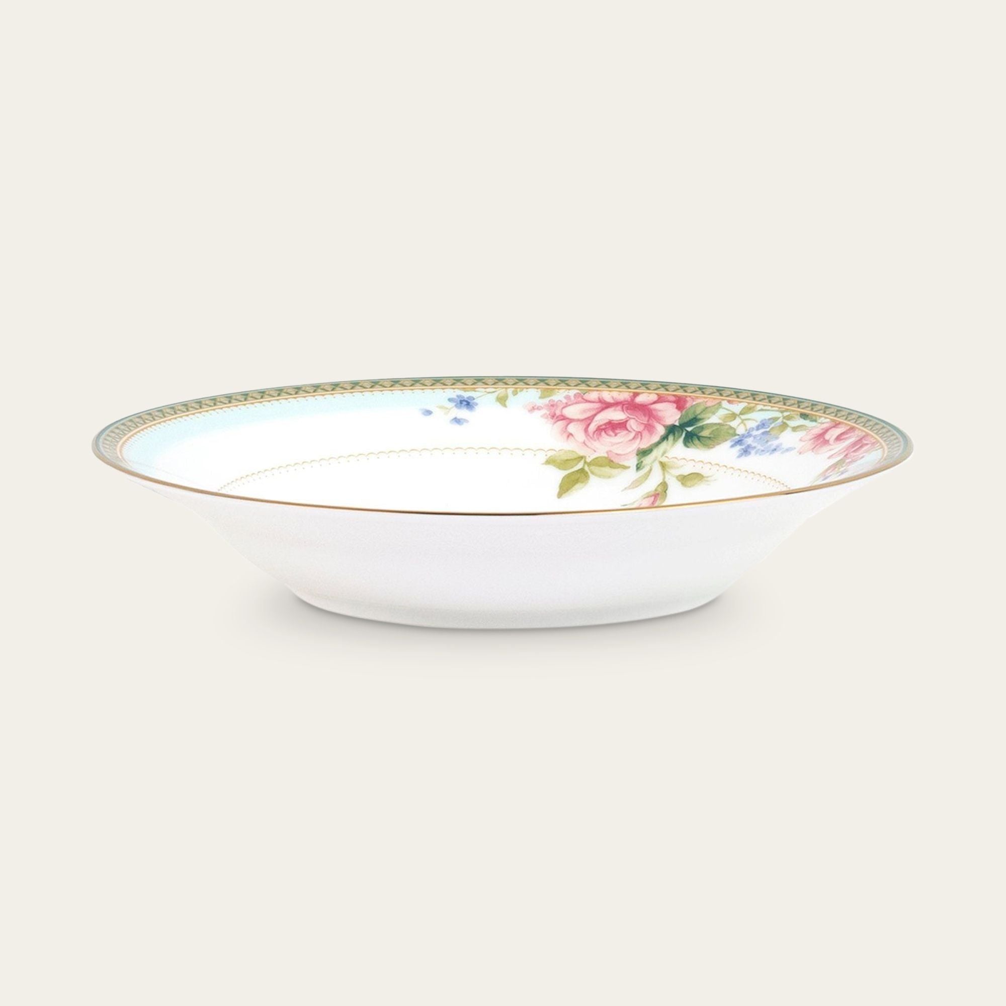Đĩa sâu lòng 22,6cm dung tích 300ml sứ trắng | Noritake Rosa Basket 1736L - 91398