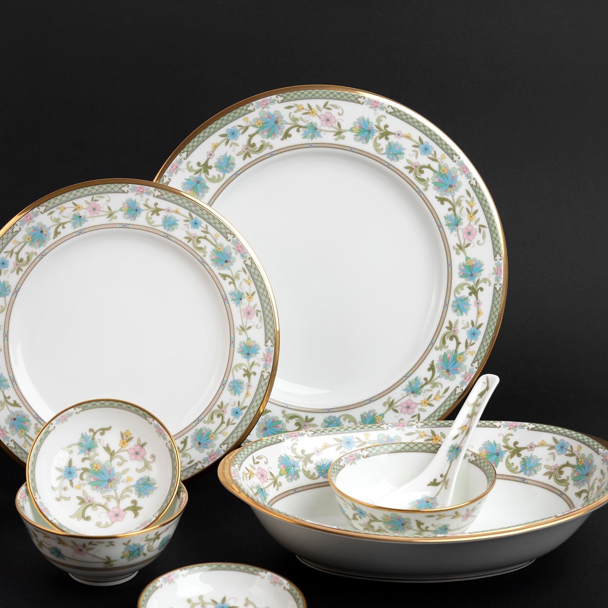 Đĩa tròn cỡ lớn đường kính 27,6cm sứ xương Nhật Bản | Noritake Yoshino 9983J - 59520