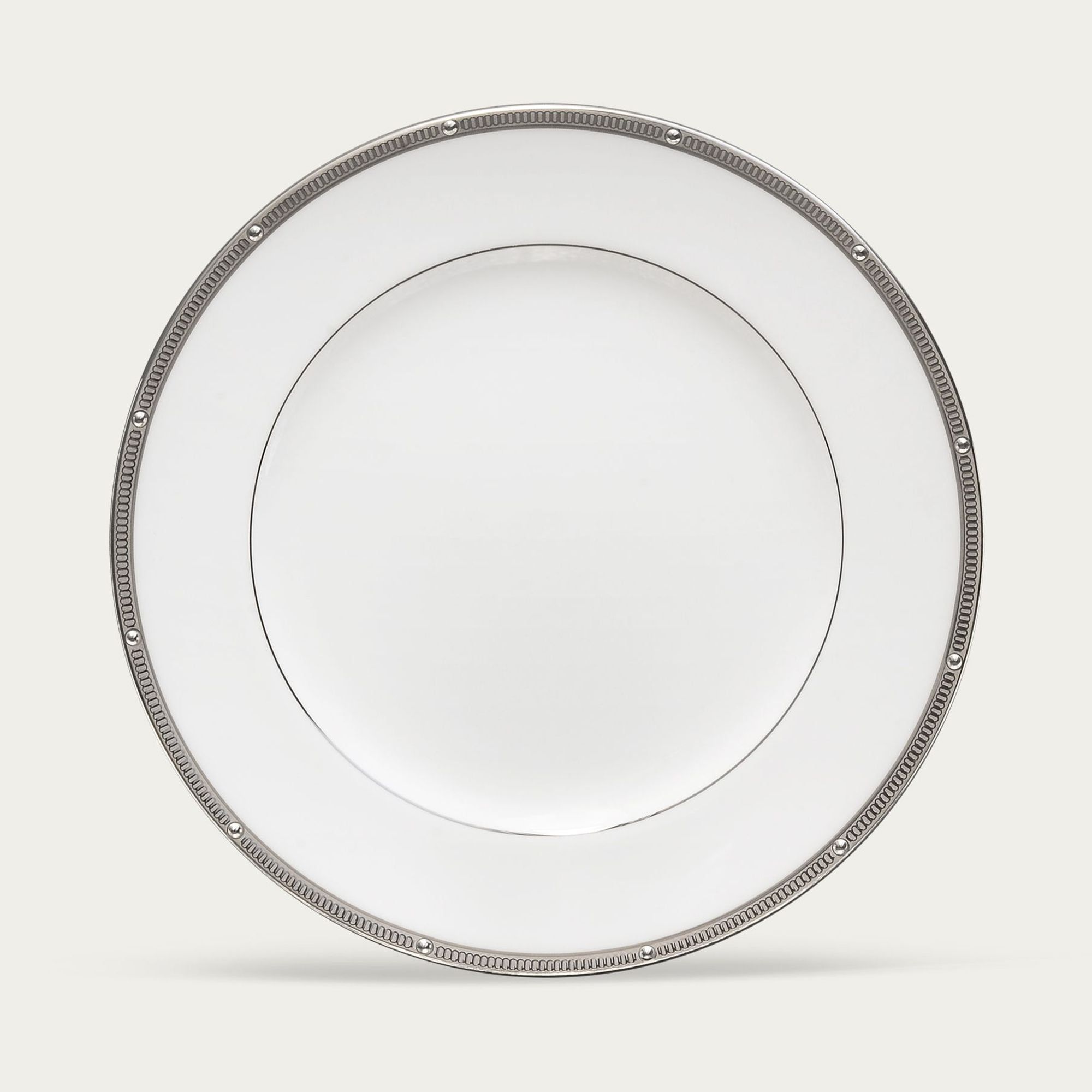 Đĩa tròn cỡ vừa đường kính 21,2cm sứ xương | Noritake Rochelle Platinum 4795L - 97211