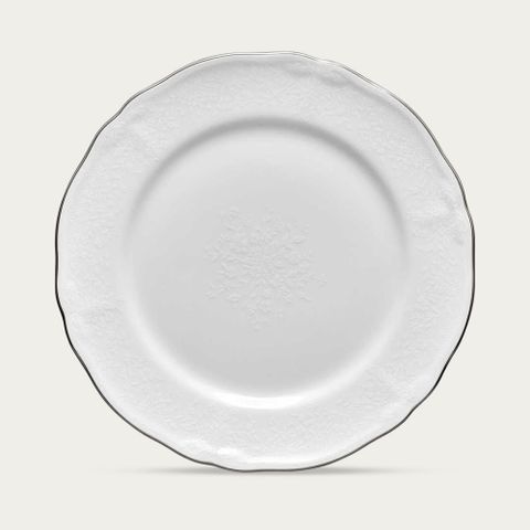  Đĩa tròn cỡ vừa đường kính 21cm sứ trắng | Noritake Princess Bouquet Platinum 1661L - 94411 