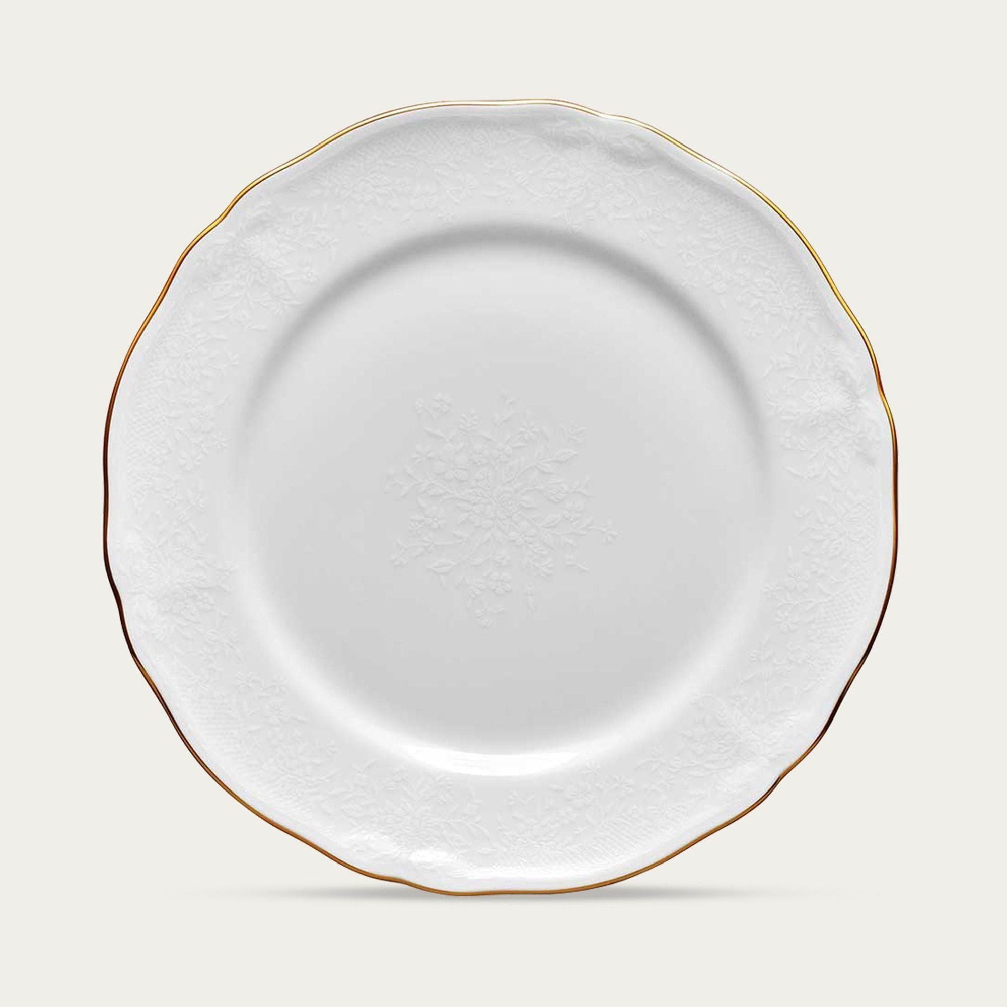 Đĩa tròn cỡ lớn đường kính 27cm sứ trắng | Noritake Princess Bouquet Gold 1660L - 94420