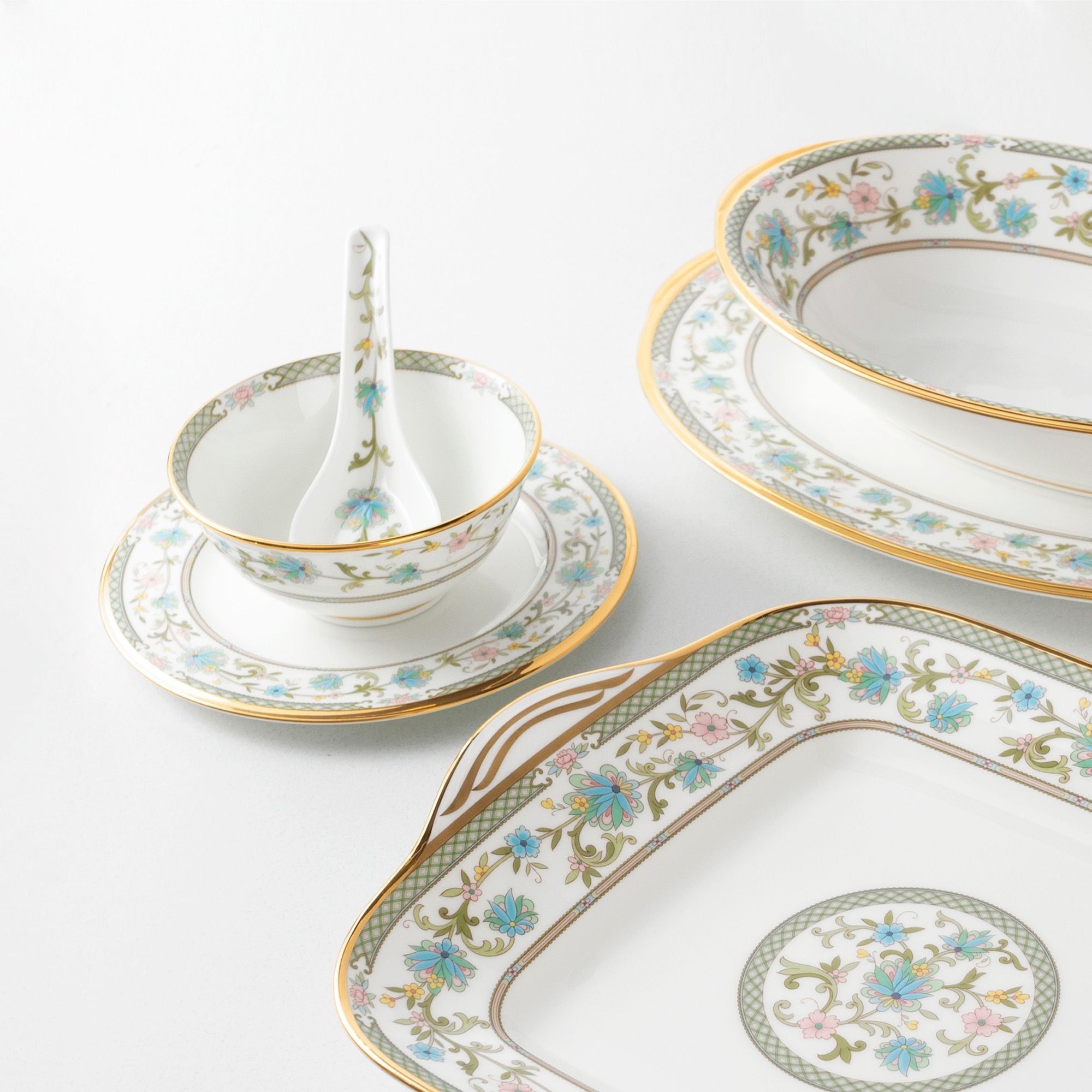 Đĩa tròn cỡ nhỏ đường kính 17,2cm lót bát (chén) cơm sứ xương Nhật Bản | Noritake Yoshino 9983J - 59512