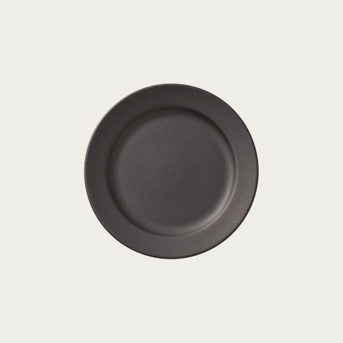  Đĩa tròn cỡ nhỏ đường kính 14cm màu đen sứ trắng Nhật Bản | Noritake Resta 1762-A - 11704A 