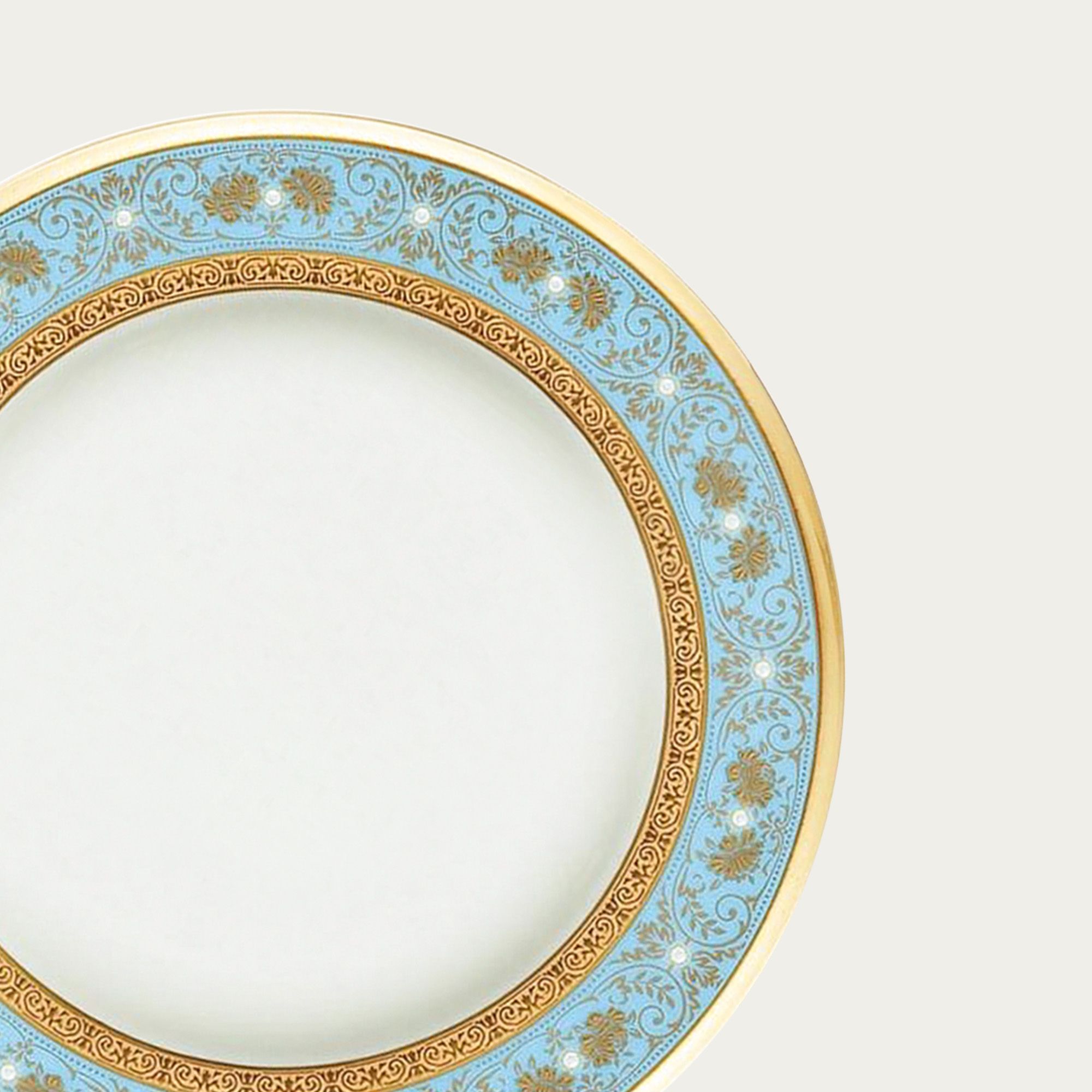 Đĩa tròn cỡ lớn đường kính 27,6cm sứ xương Nhật Bản | Noritake Georgian Turquoise 4857J - 59520