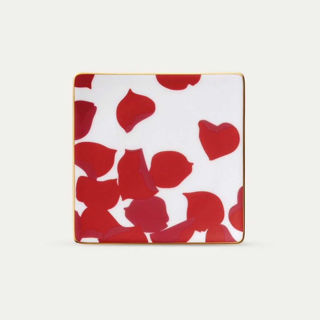  Đĩa vuông cỡ nhỏ cạnh dài 15,1cm sứ xương | Noritake Rosa Rossa 4954L - 50953A 