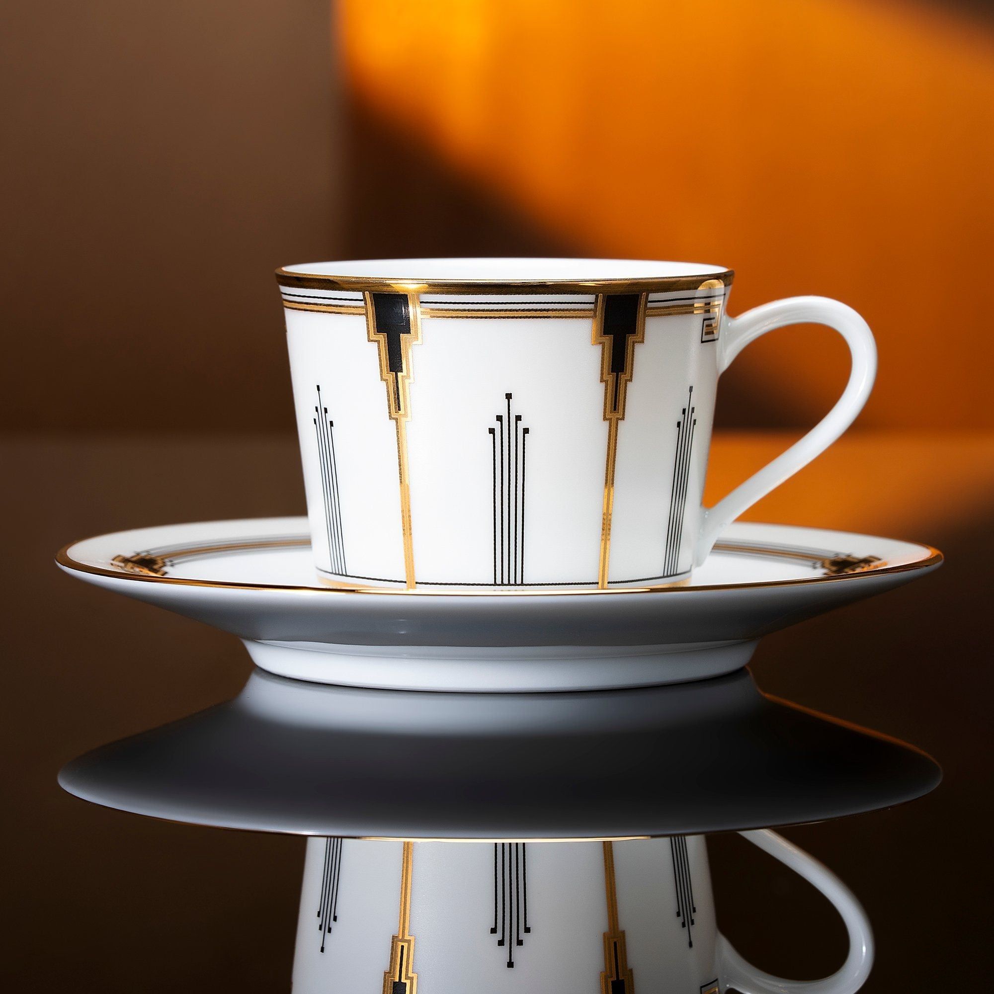 Bộ ấm chén uống trà nhỏ (ấm 630ml, chén 100ml) 13 món sứ trắng | Noritake Empire Gold 1786L - T014S