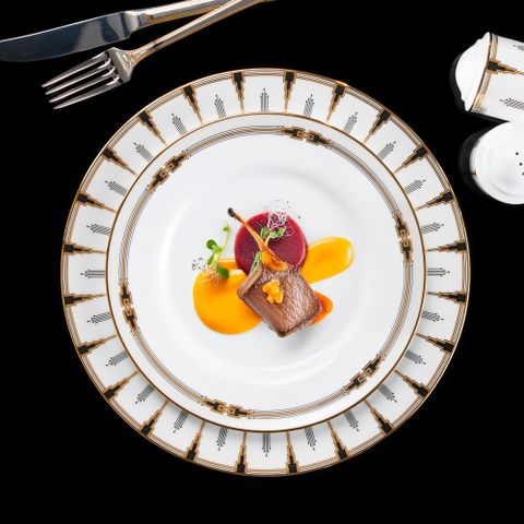  Bộ đĩa ăn kiểu Âu 22 món (cho 6 người) sứ trắng | Noritake Empire Gold 1786L - D024AM 