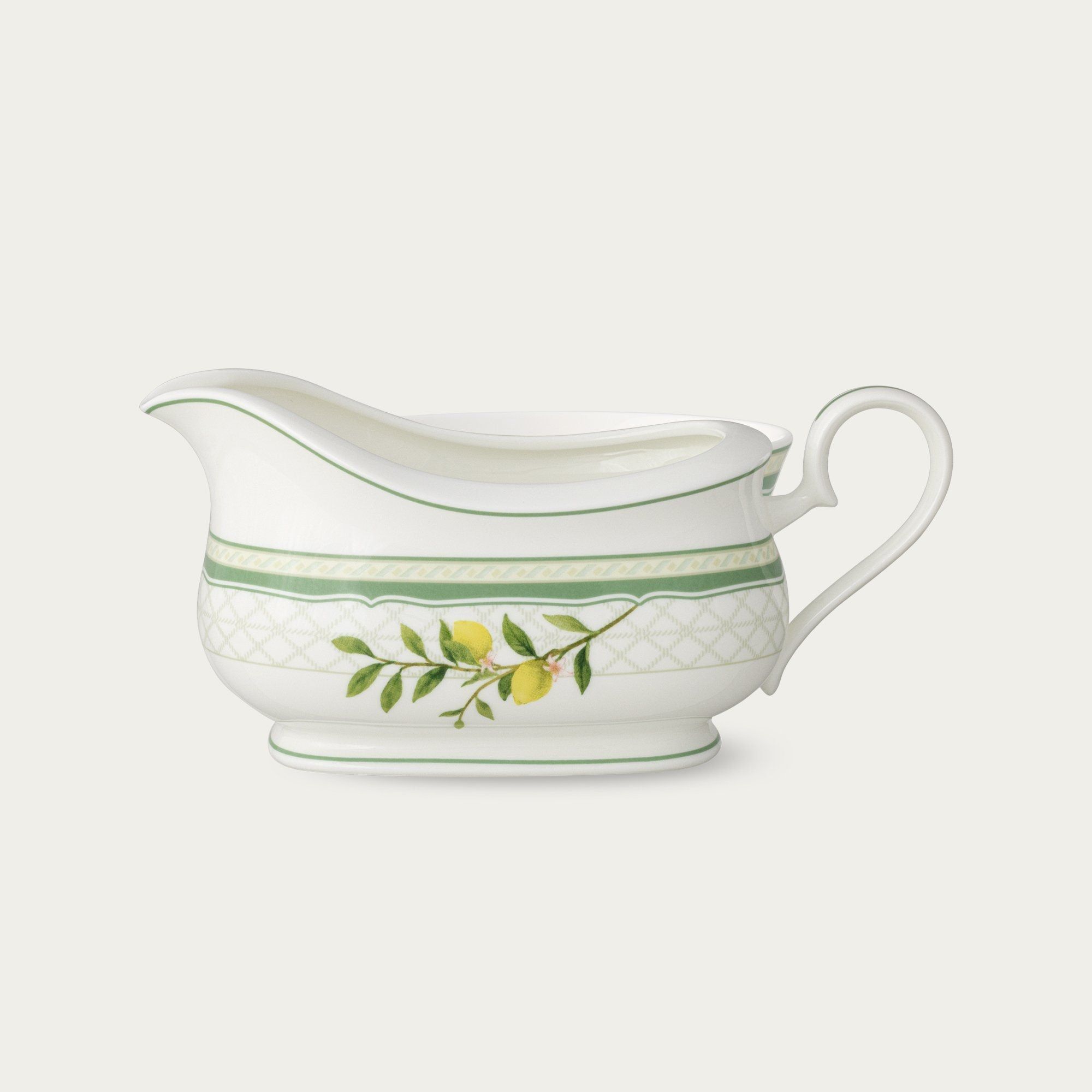 Bình (hũ) đựng nước xốt dung tích 630ml kèm đĩa lót sứ xương | Noritake Sorrento Breeze 4990L - 97241