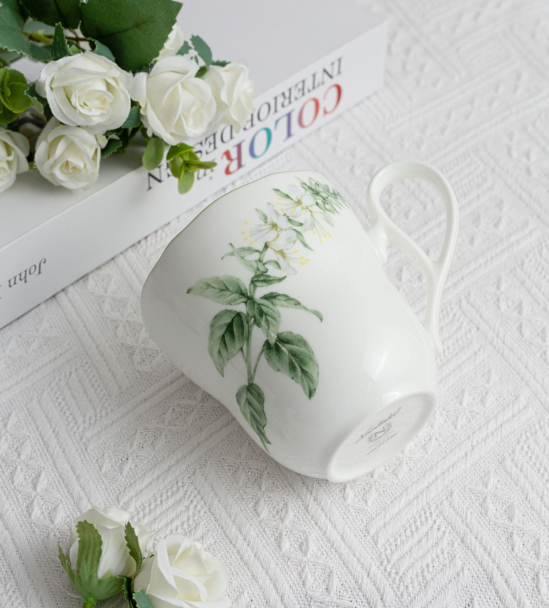 Cốc (ly) uống nước, cà phê dung tích 375ml sứ xương | Noritake English Herbs 4942-1L - T97855