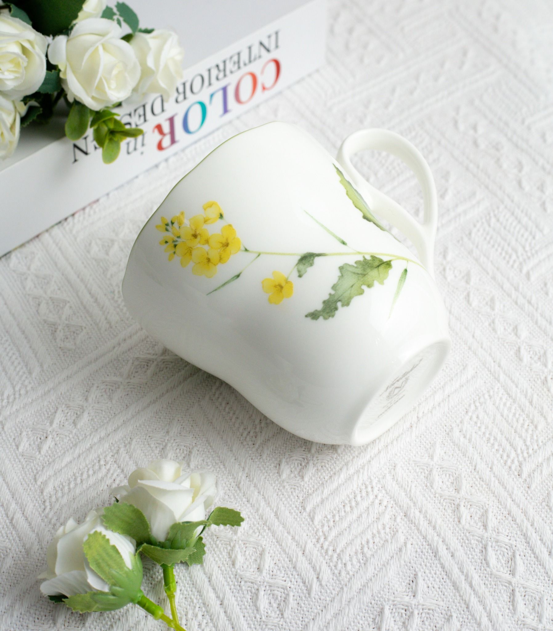 Cốc (ly) uống nước, cà phê dung tích 375ml sứ xương | Noritake English Herbs 4942-3L - T97855