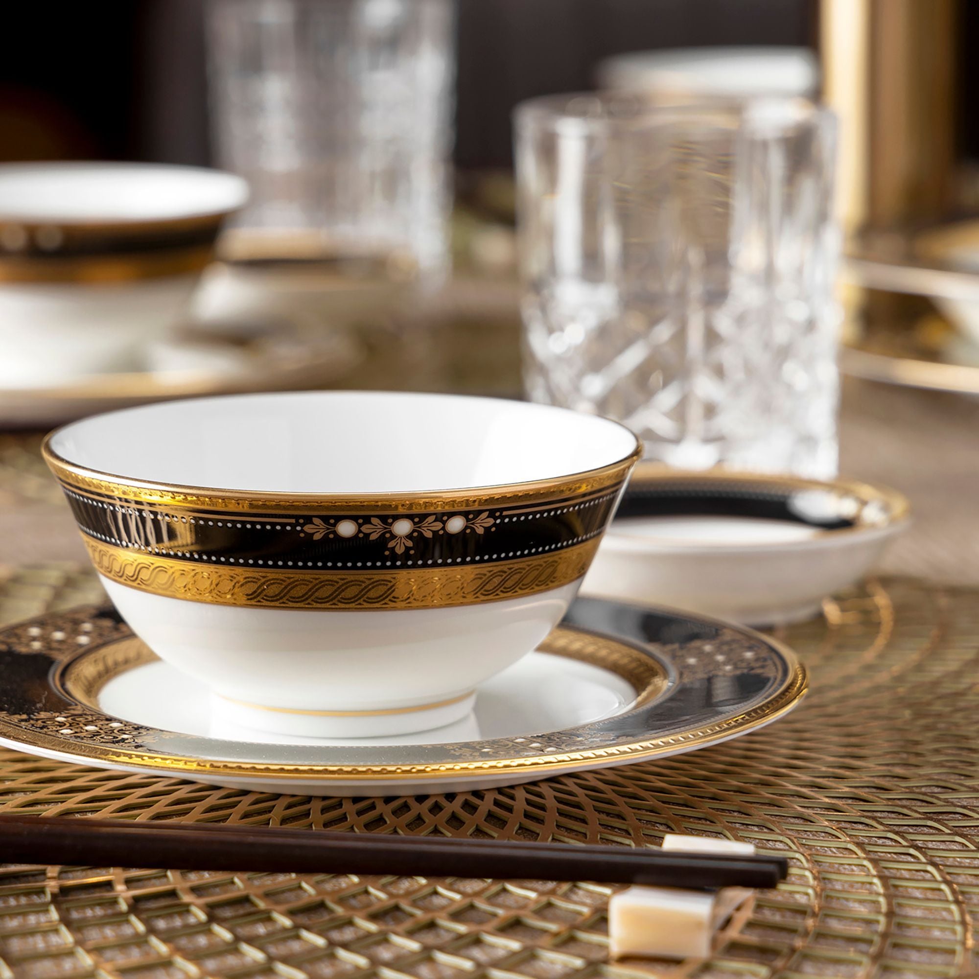 Bát cơm (chén cơm) 11,5cm dung tích 280ml sứ xương Nhật Bản | Noritake Evening Majesty 4818J - 50182