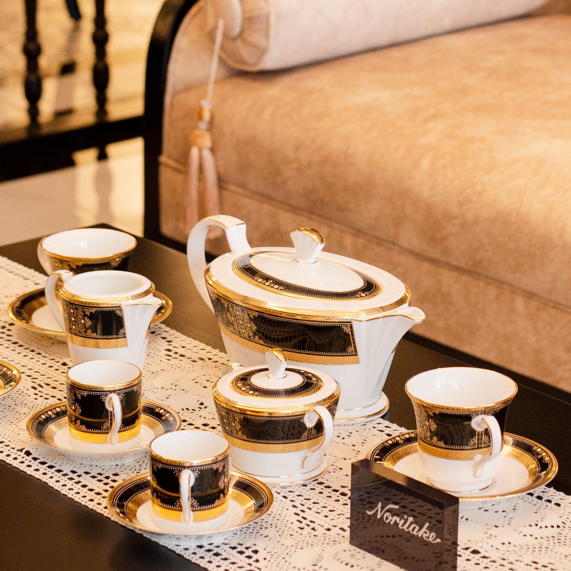 Ấm trà (bình trà) dung tích 1.440ml sứ xương Nhật Bản | Noritake Evening Majesty 4818J - 59523