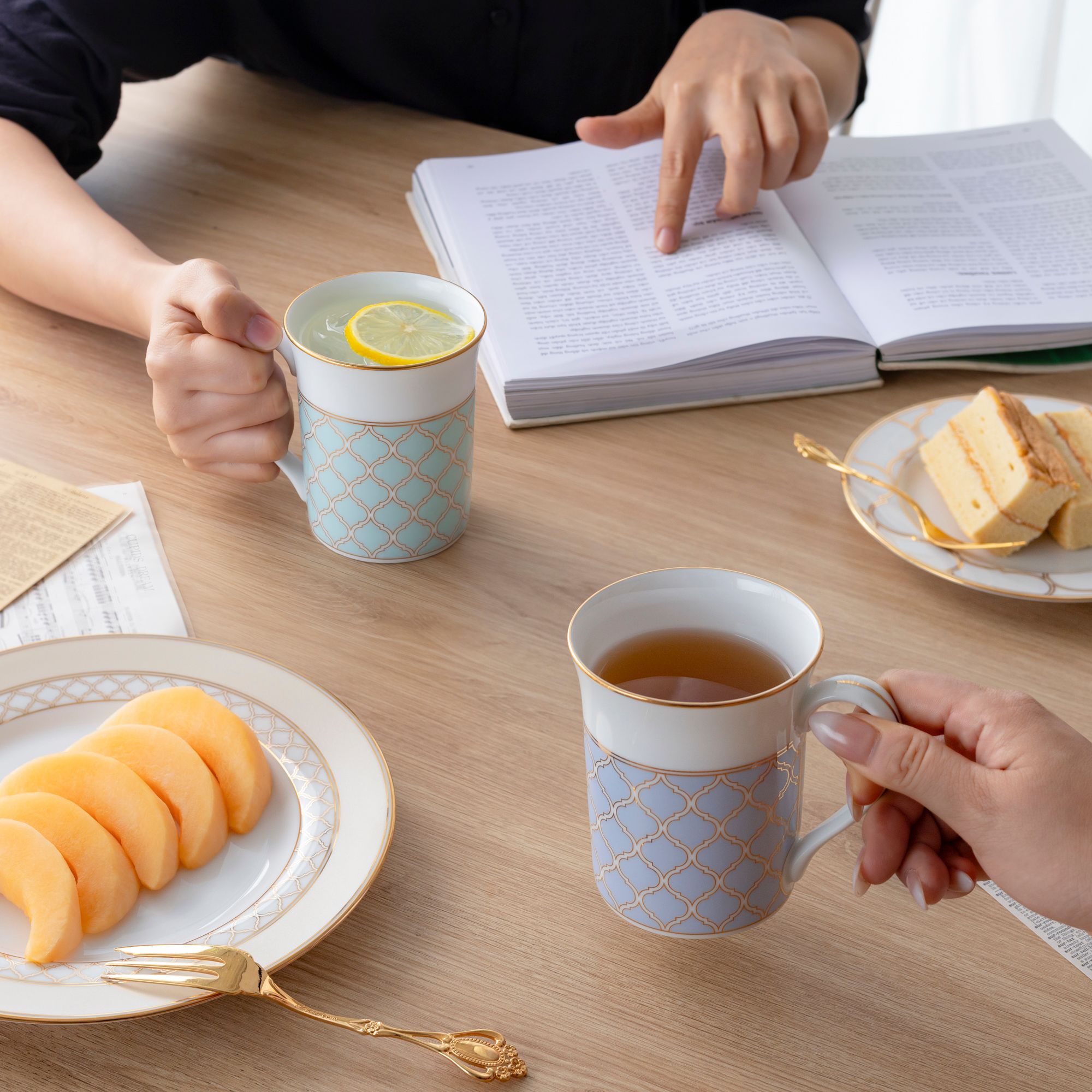 Cốc (ly) uống nước, cà phê dung tích 310ml sứ trắng | Noritake Eternal Mint 1742L - Q001EA