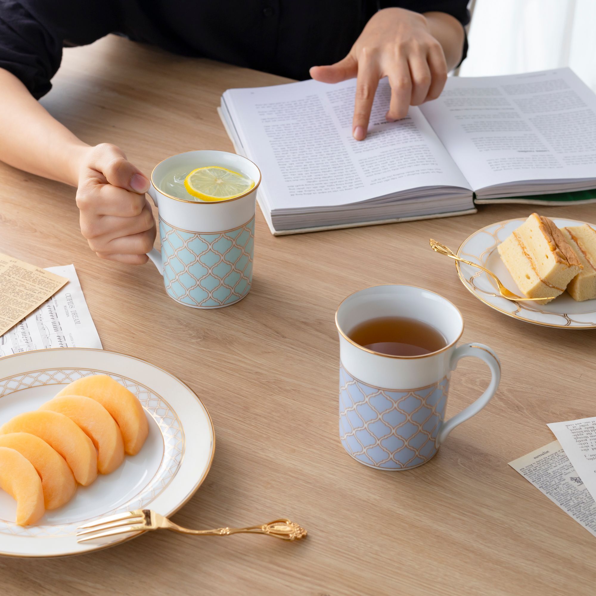 Cốc (ly) uống nước, cà phê dung tích 310ml sứ trắng | Noritake Eternal Mint 1742L - Q001EA