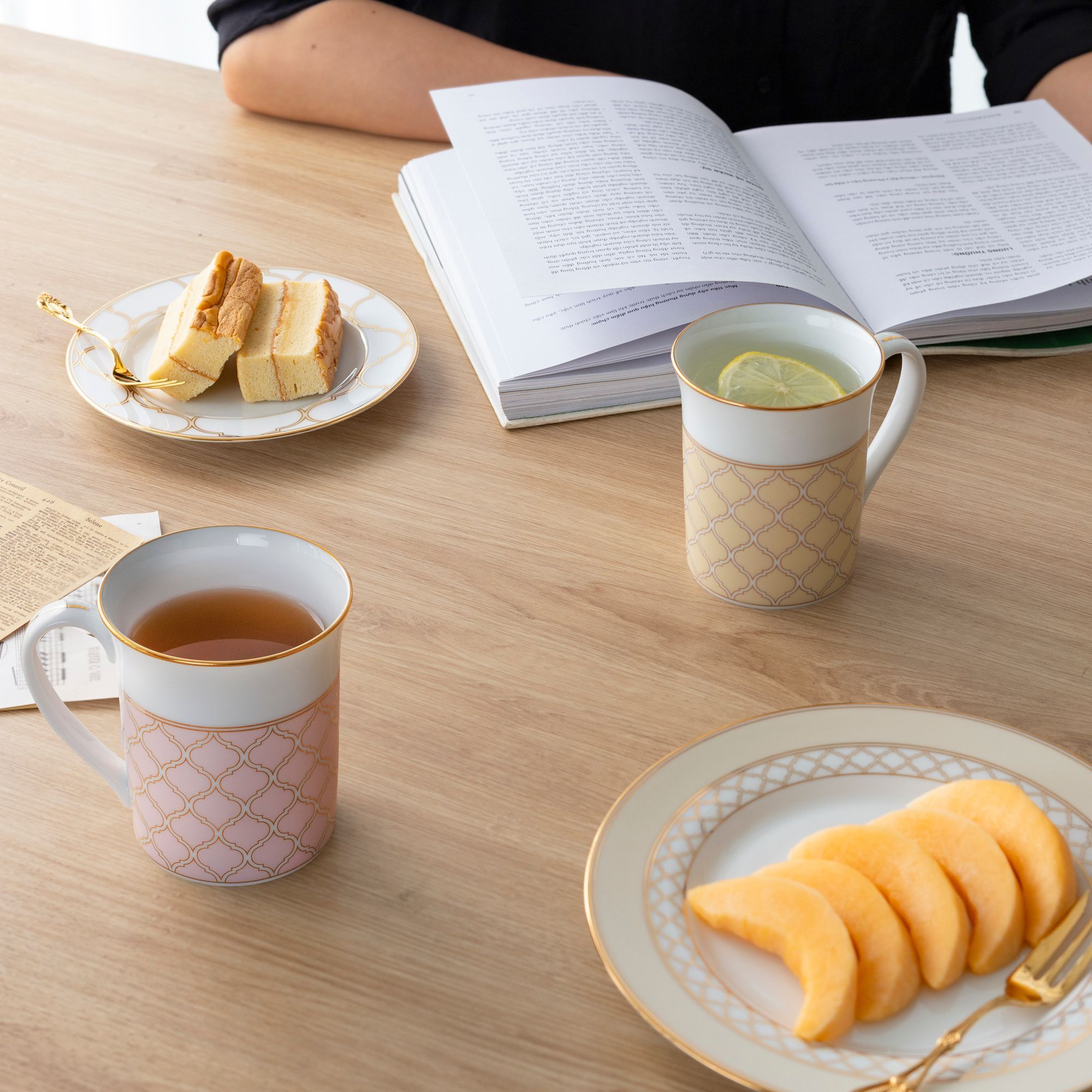 Cốc (ly) uống nước, cà phê dung tích 310ml sứ trắng | Noritake Eternal Carmel 1745L - Q001EA