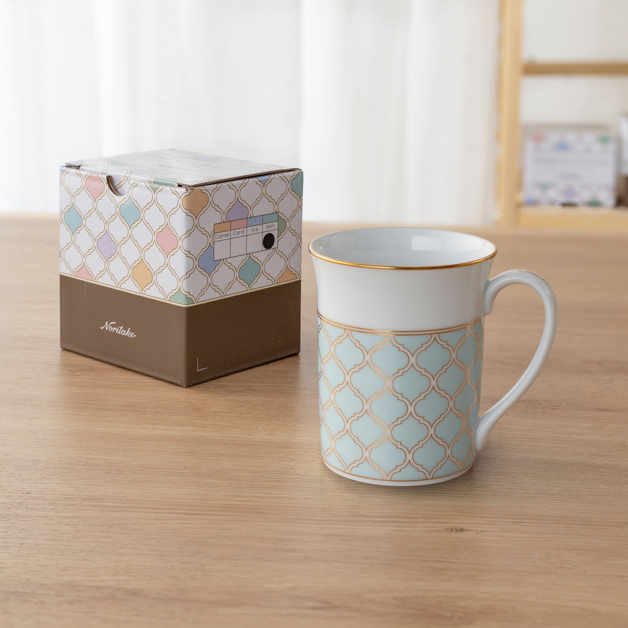 Cốc (ly) uống nước, cà phê dung tích 310ml sứ trắng | Noritake Eternal Mint 1742L - Q001EA