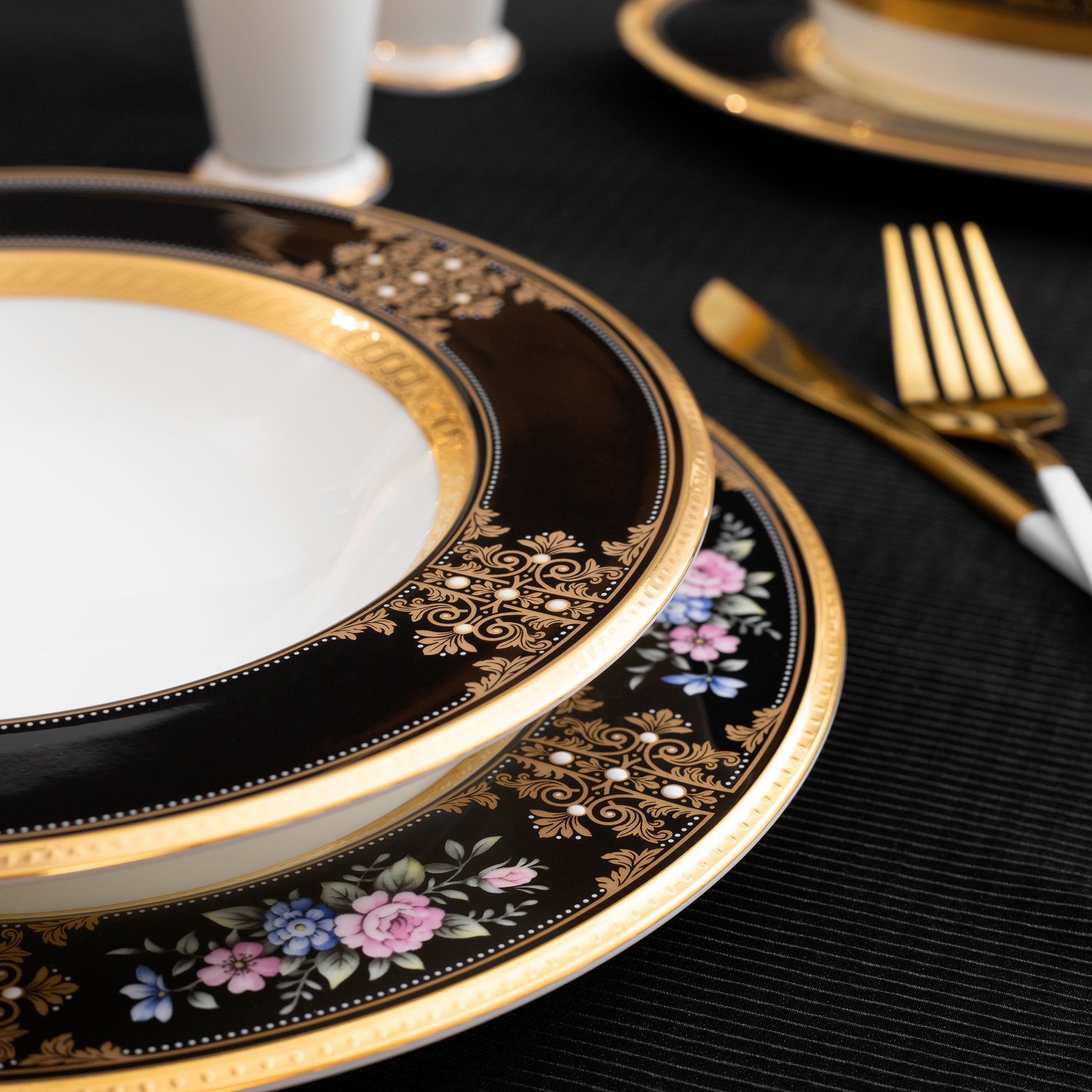 Đĩa sâu lòng 21,6cm dung tích 330ml sứ xương Nhật Bản | Noritake Evening Majesty 4818J - 59597