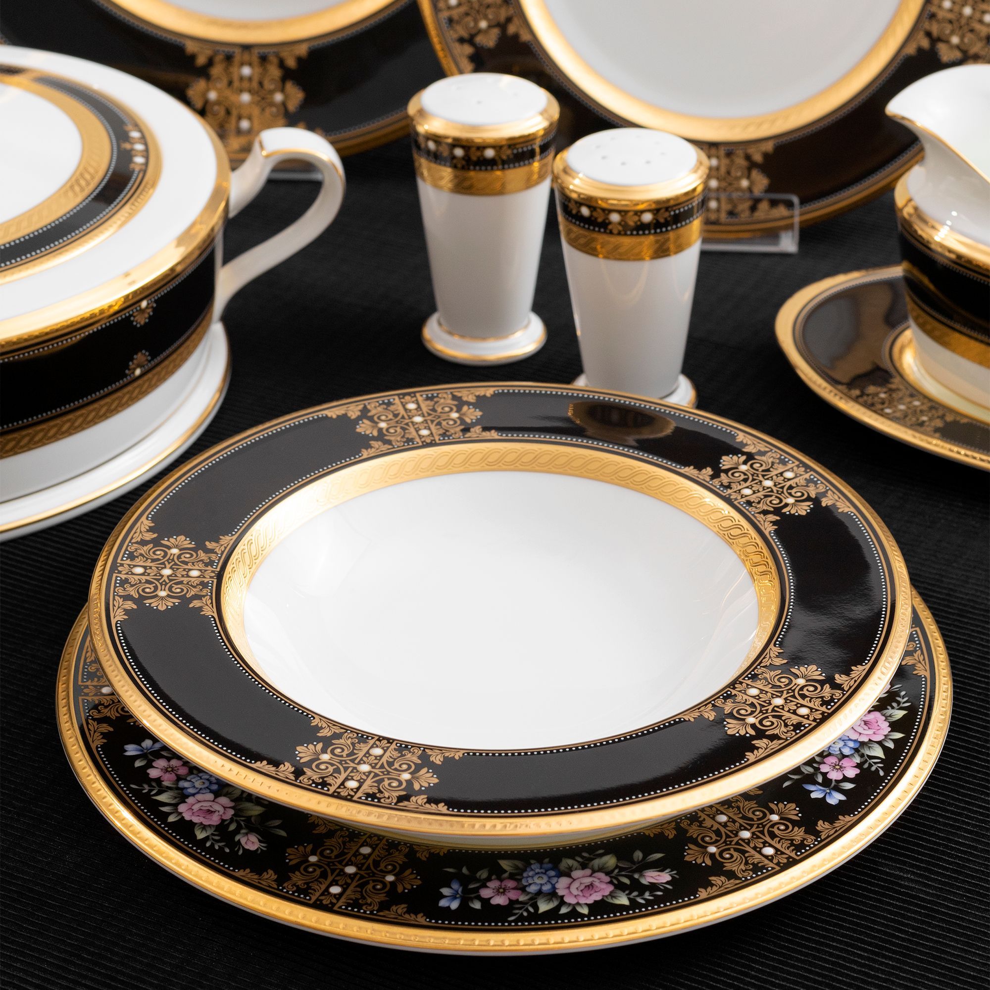 Đĩa sâu lòng 21,6cm dung tích 330ml sứ xương Nhật Bản | Noritake Evening Majesty 4818J - 59597