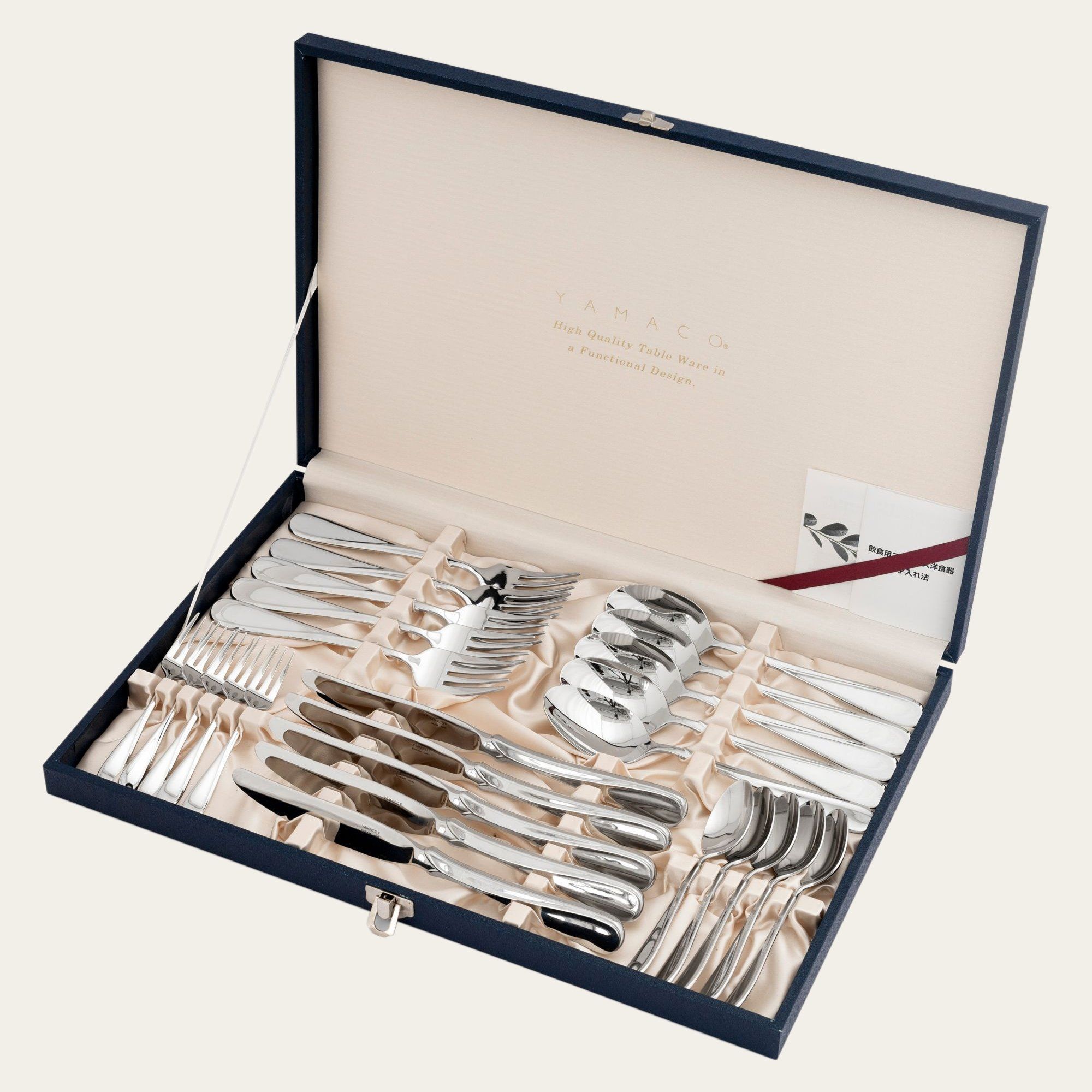 Bộ dao muỗng nĩa (dao thìa dĩa) 25 món hình hoa Tulip cho 5 người | Yamaco Flora FLS - 25