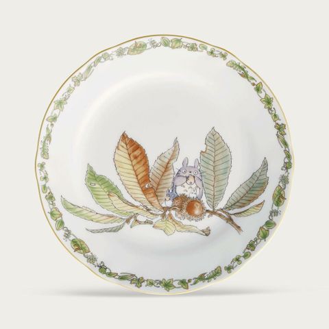  Đĩa tròn cỡ lớn họa tiết cây sồi đường kính 27,3cm sứ xương | Noritake Totoro 4924-1L - TT97820 
