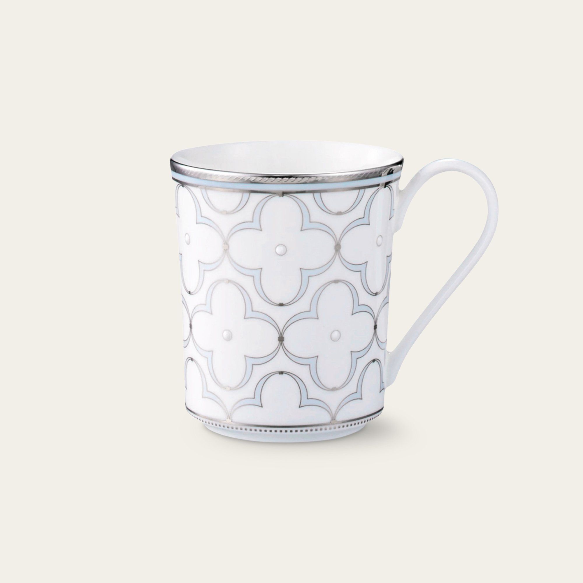 Cốc (ly) uống nước, cà phê dung tích 395ml sứ xương | Noritake Trefolio Platinum 4957L - T93656