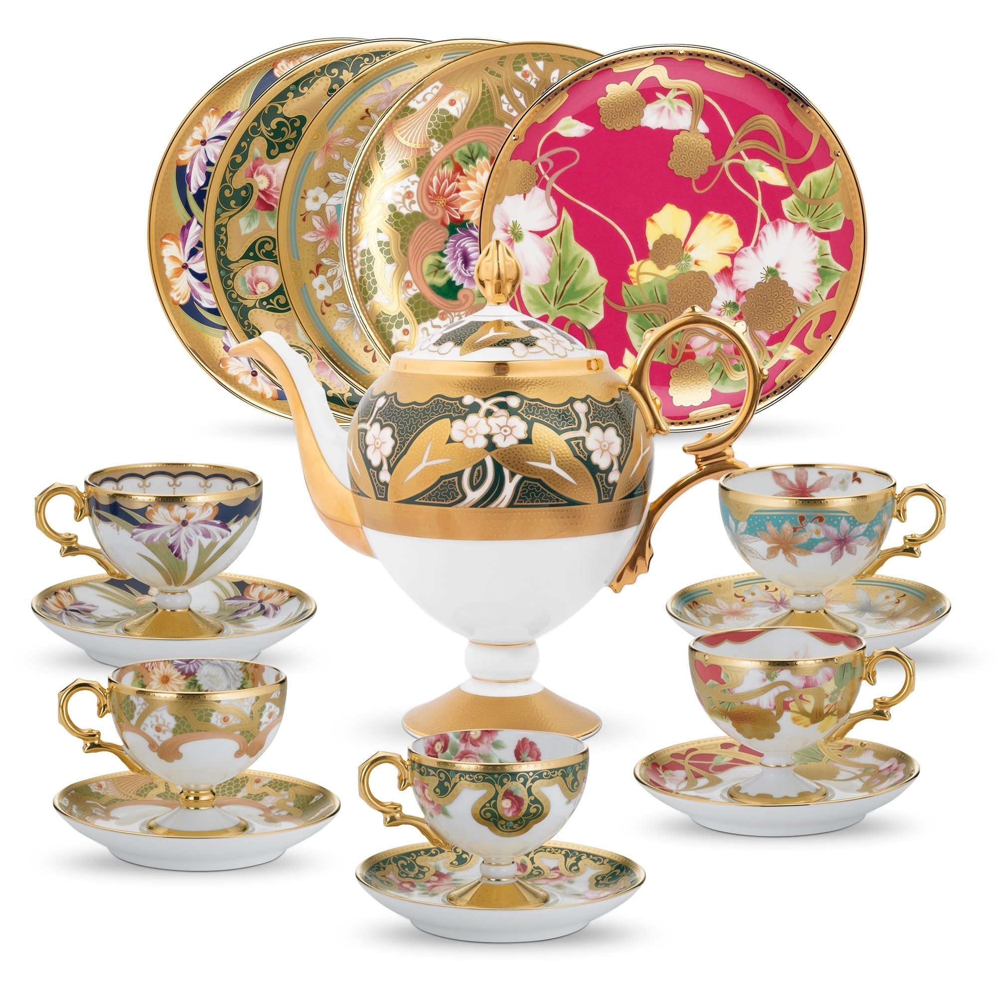 Bộ ấm chén trà 16 món sứ xương Nhật Bản | Noritake Wabana 4662J - T17ANEW