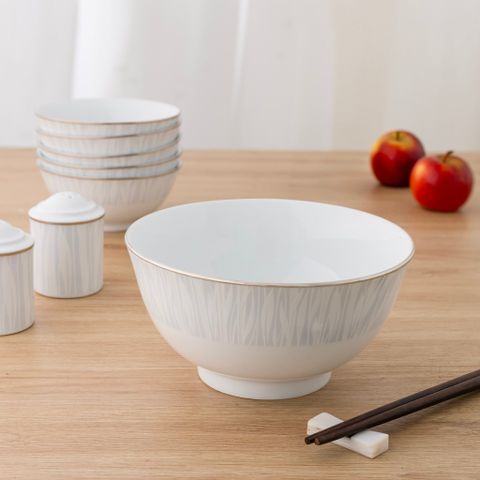  Bộ bát đĩa ăn châu Á đầy đủ 38 món (cho 6 người) sứ trắng | Noritake Glacier Platinum 1702L - D038AB 