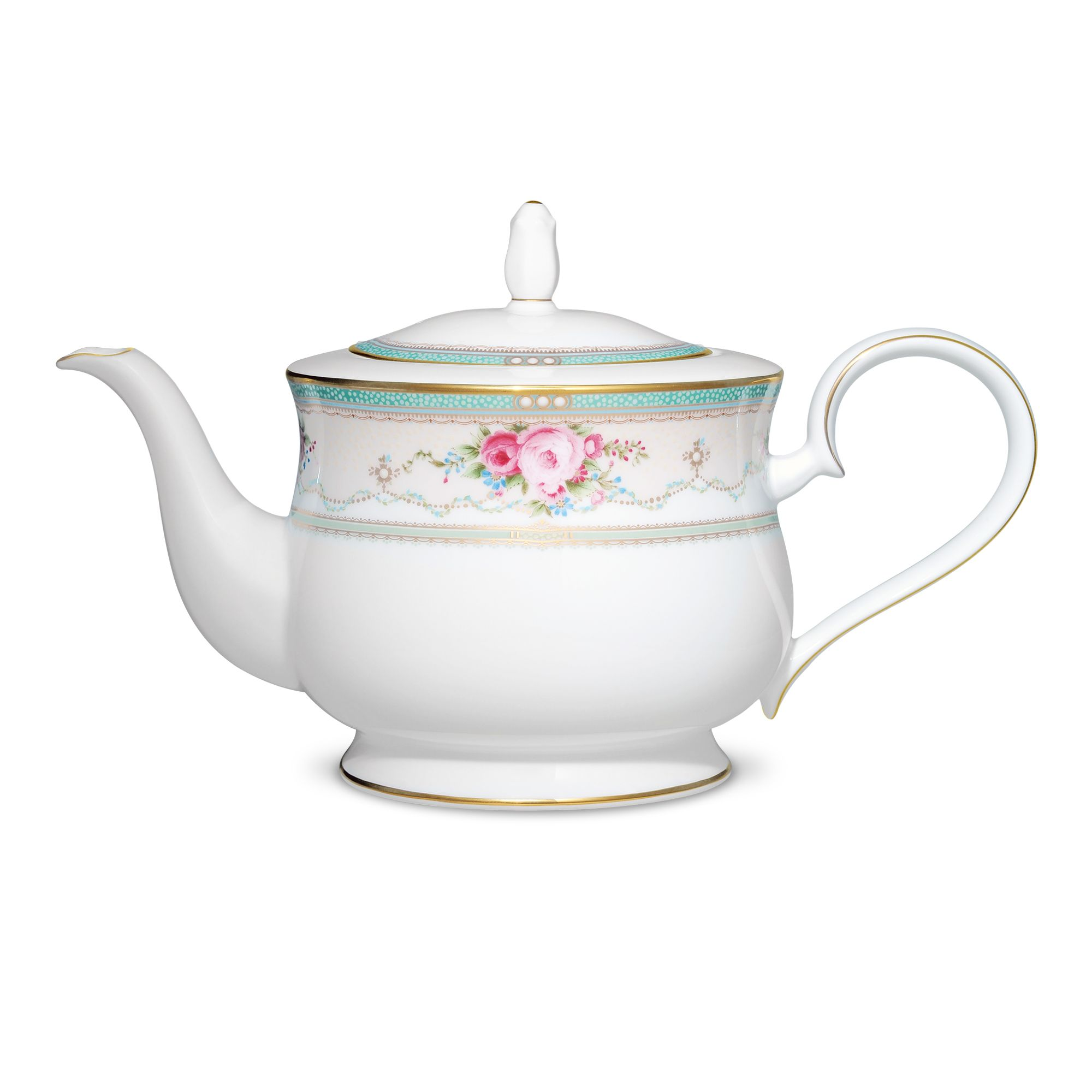 Ấm trà (bình trà) dung tích 1.300ml sứ xương | Noritake Palace Rose 4863L - 97223