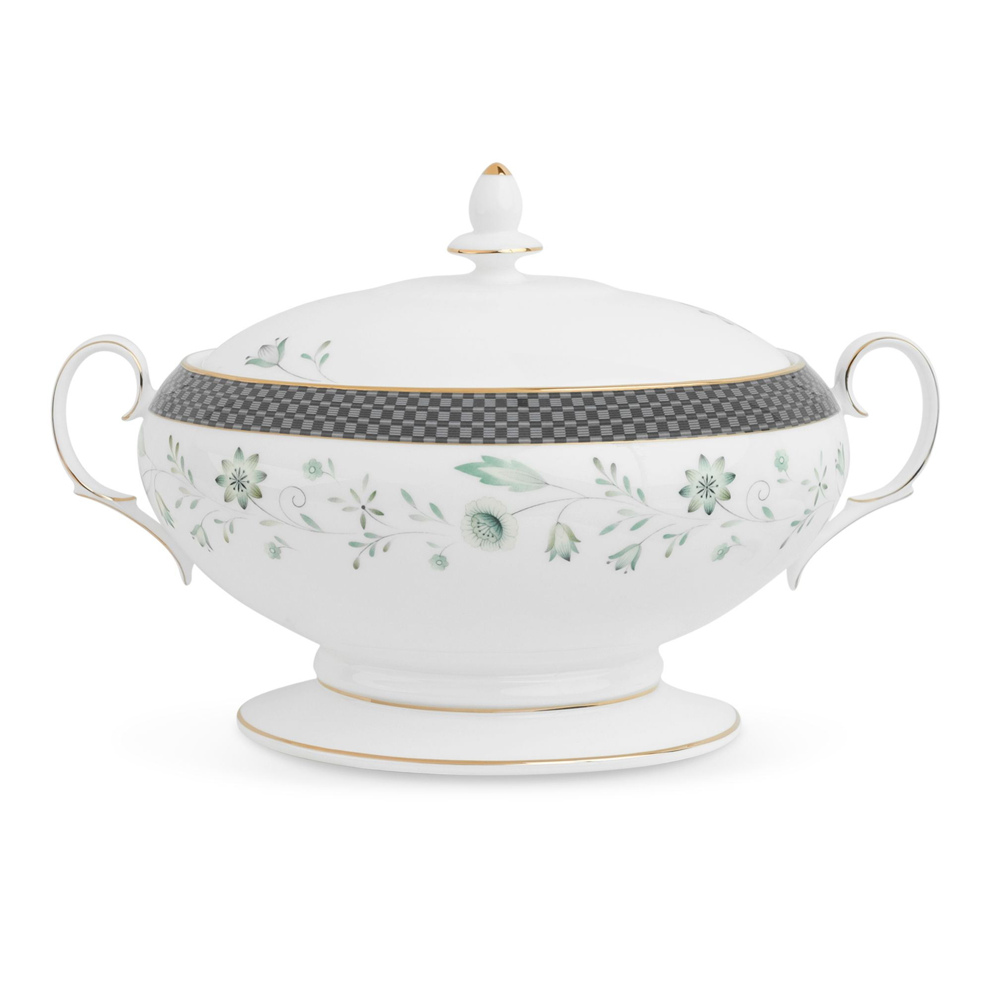 Âu cơm (thố cơm) có nắp dung tích 2.200ml sứ xương | Noritake Forever Fields 4950L - 50729A