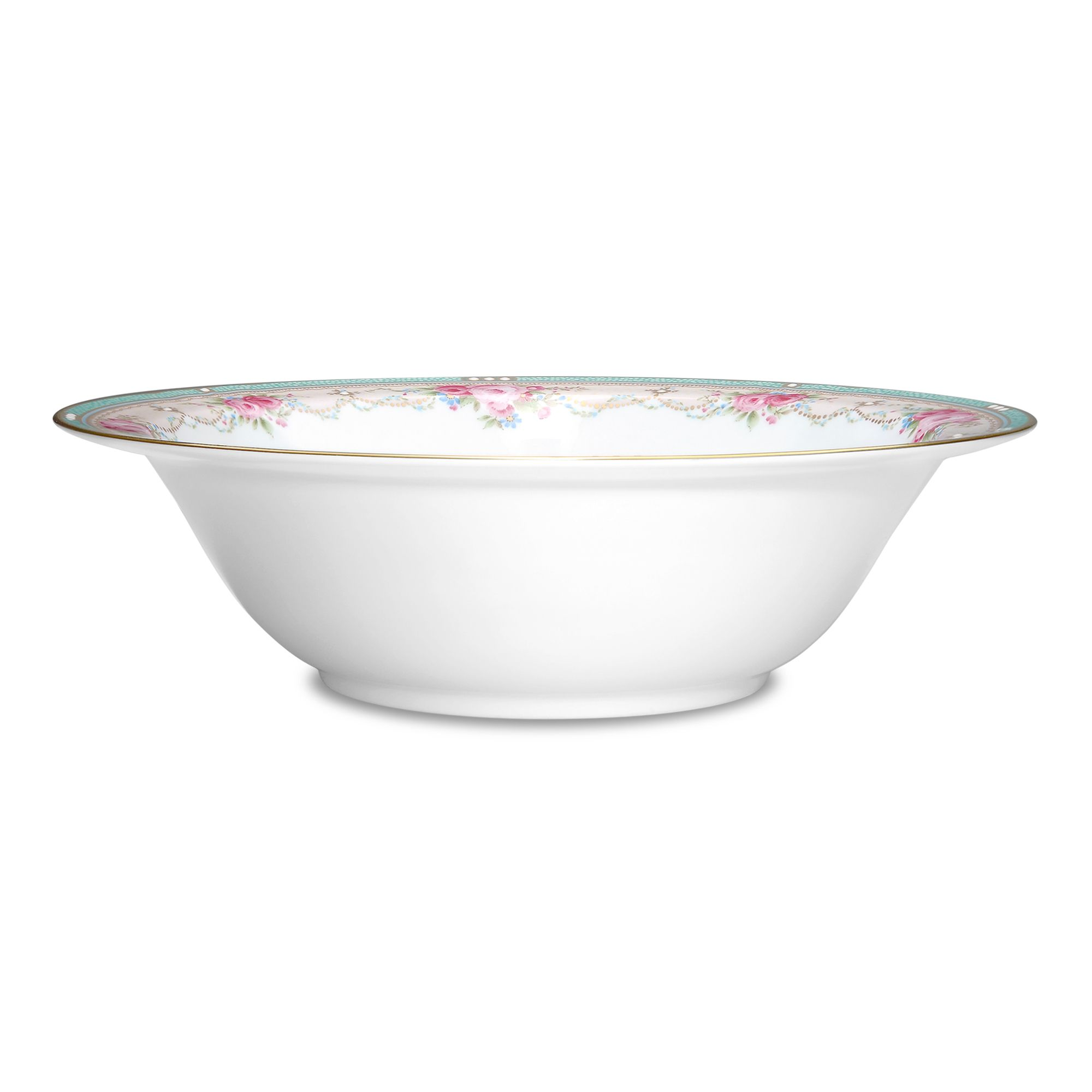 Bát canh (tô canh) tròn 24,4cm dung tích 1.120ml sứ xương | Noritake Palace Rose 4863L - 97208