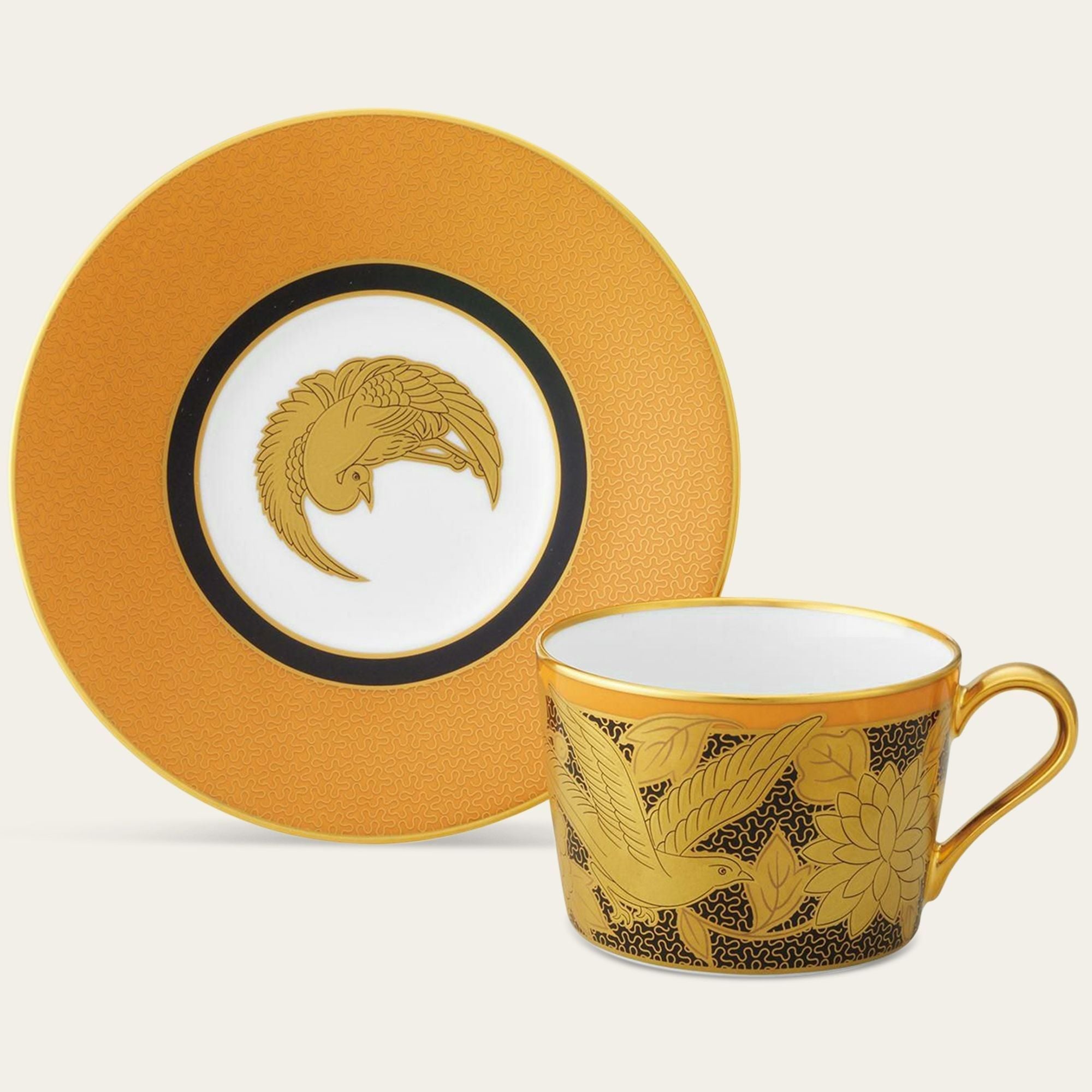 Chén trà (tách cà phê) dung tích 210ml kèm đĩa lót sứ trắng cao cấp | Noritake The Homage Collection H-766J - T2401
