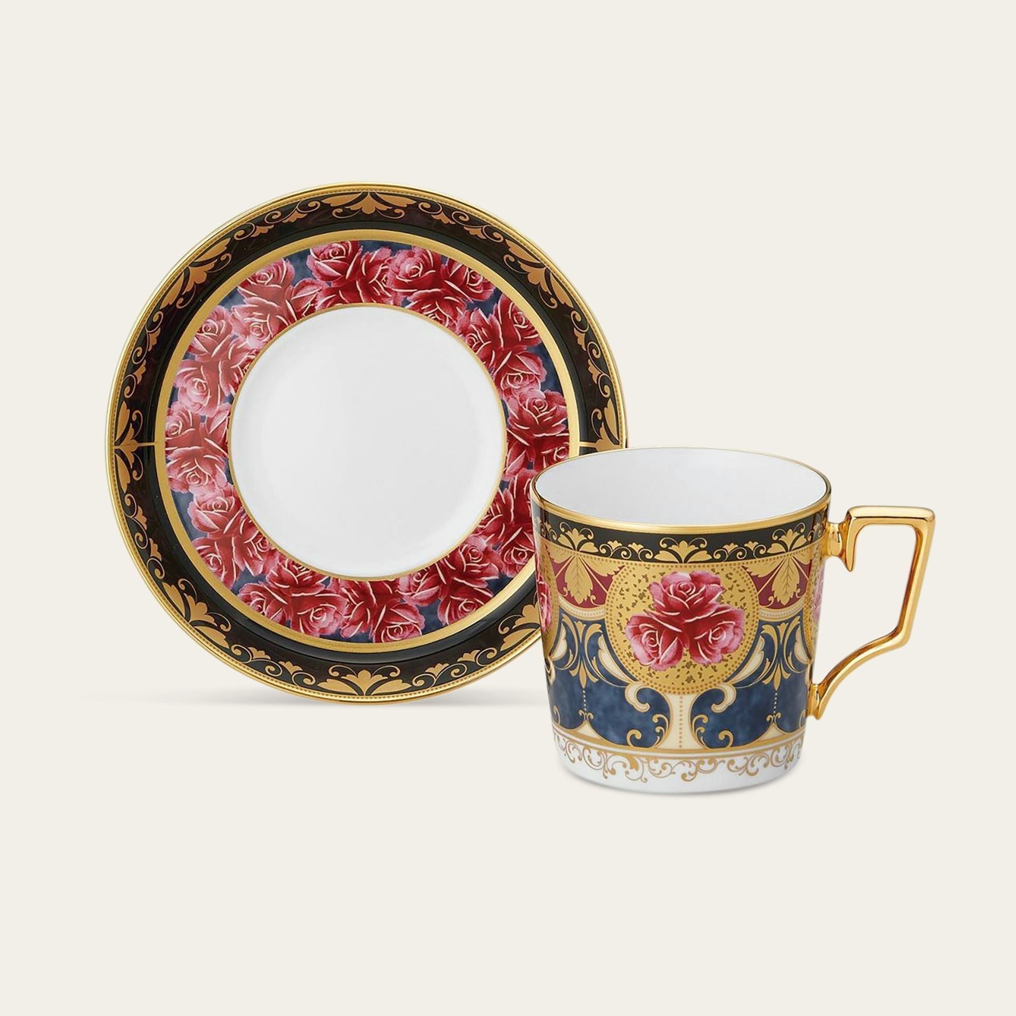 Chén trà (tách cà phê) kèm đĩa lót dung tích 160ml sứ trắng cao cấp | Noritake The Homage Collection H-769J - T2402