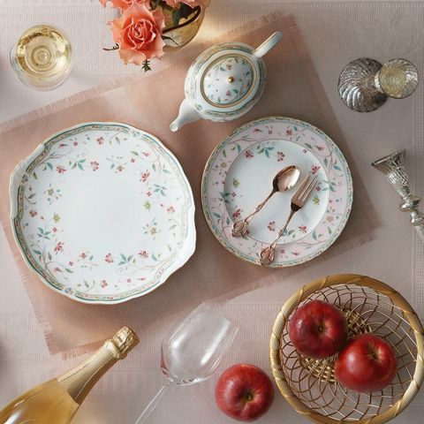  Đĩa bánh đặc biệt (party plate) dài 27,9cm sứ xương | Noritake Hana Sarasa 4409L - 58119A 