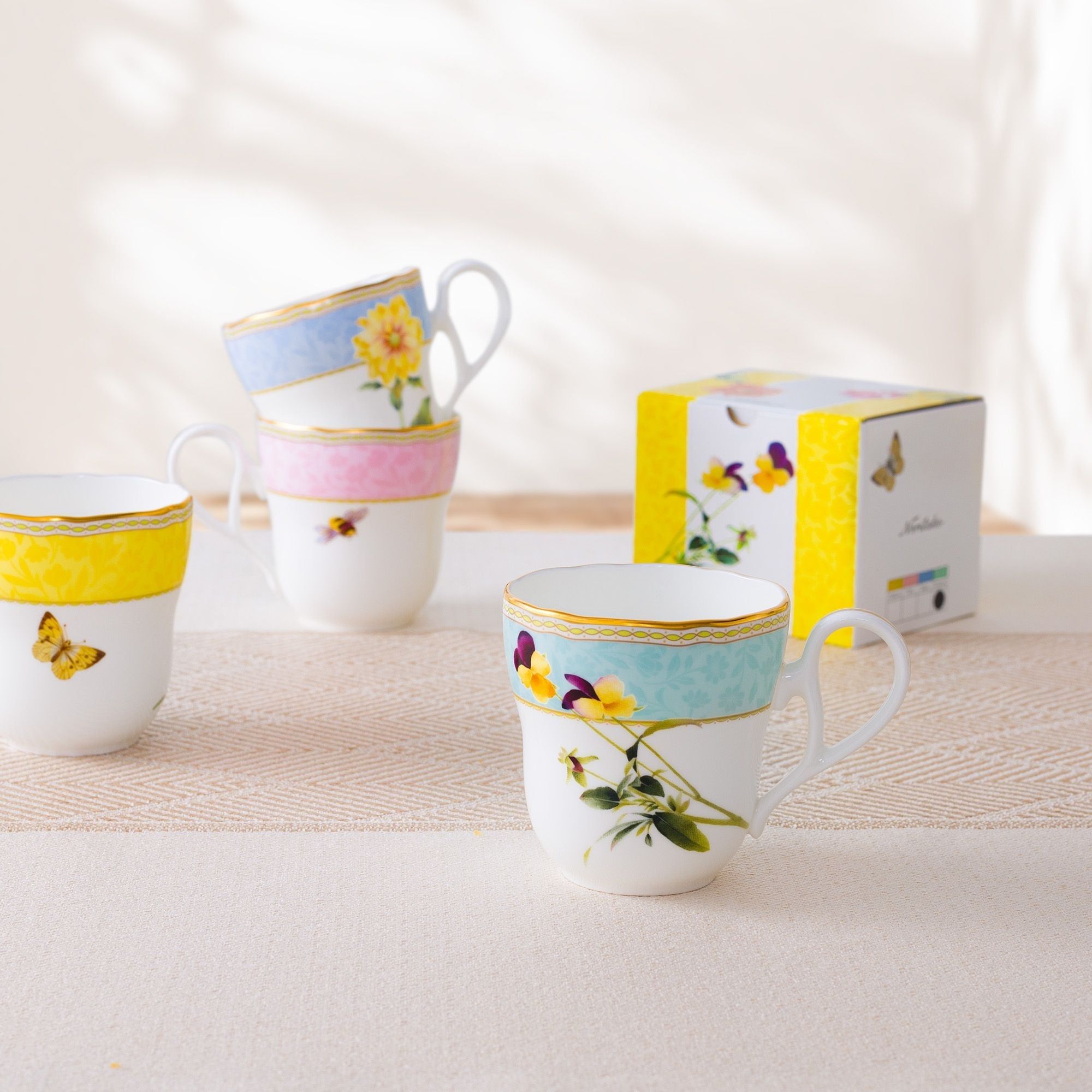 Cốc (ly) uống nước, cà phê dung tích 375ml sứ xương | Noritake Harvest Dream 4989-1L - Q001FC