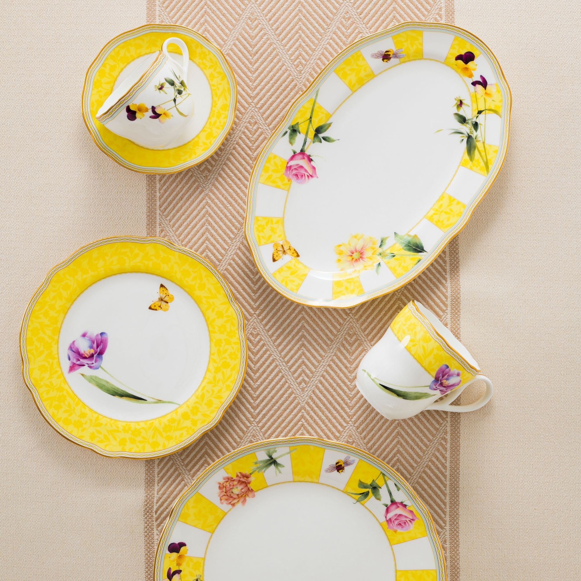 Đĩa Oval cỡ nhỏ (SM) dài 31cm sứ xương | Noritake Harvest Dream 4989L - 97845