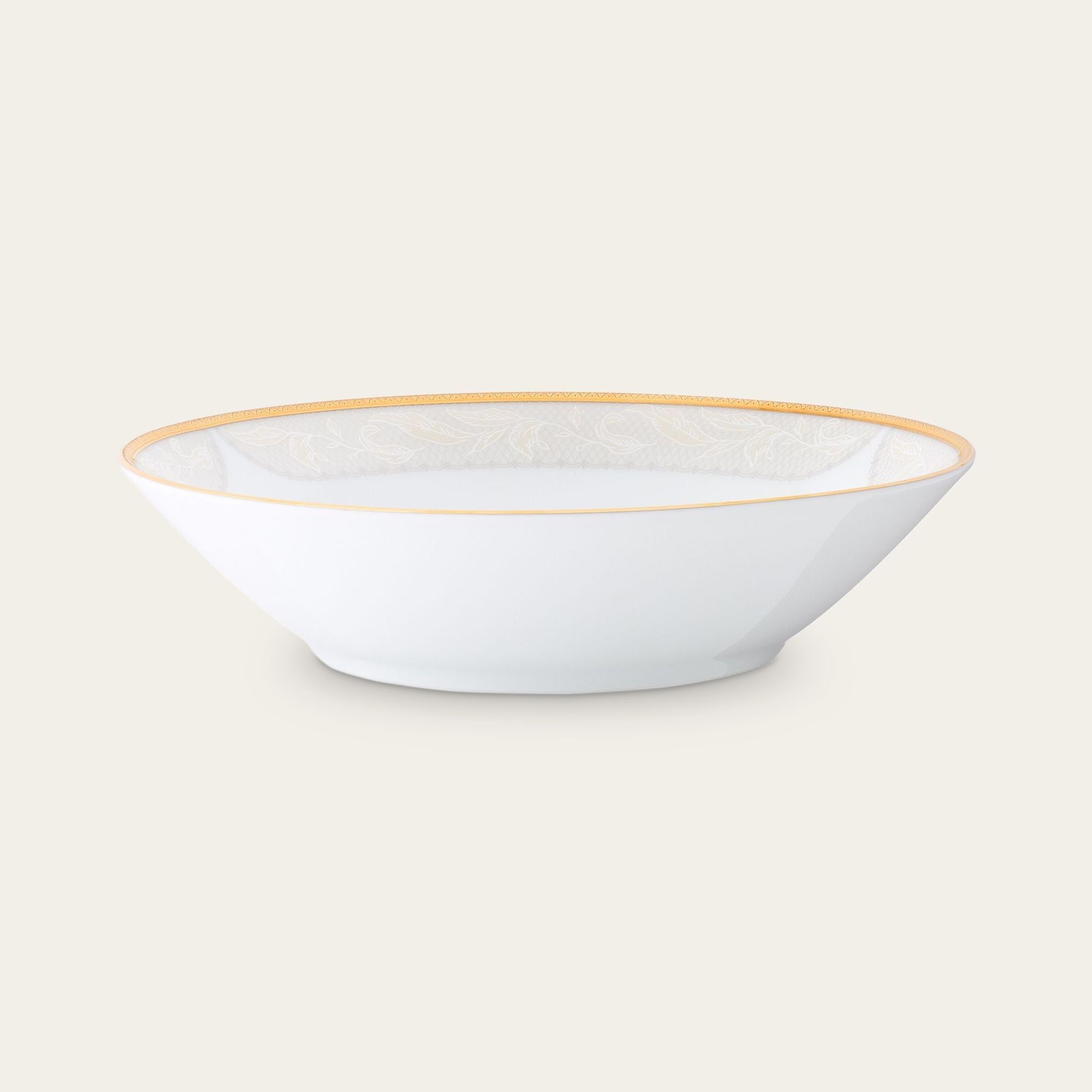 Bát (tô) đa năng 19cm dung tích 600ml đựng soup, đồ chiên xào sứ trắng | Noritake Flanders Gold 1714L - 91997