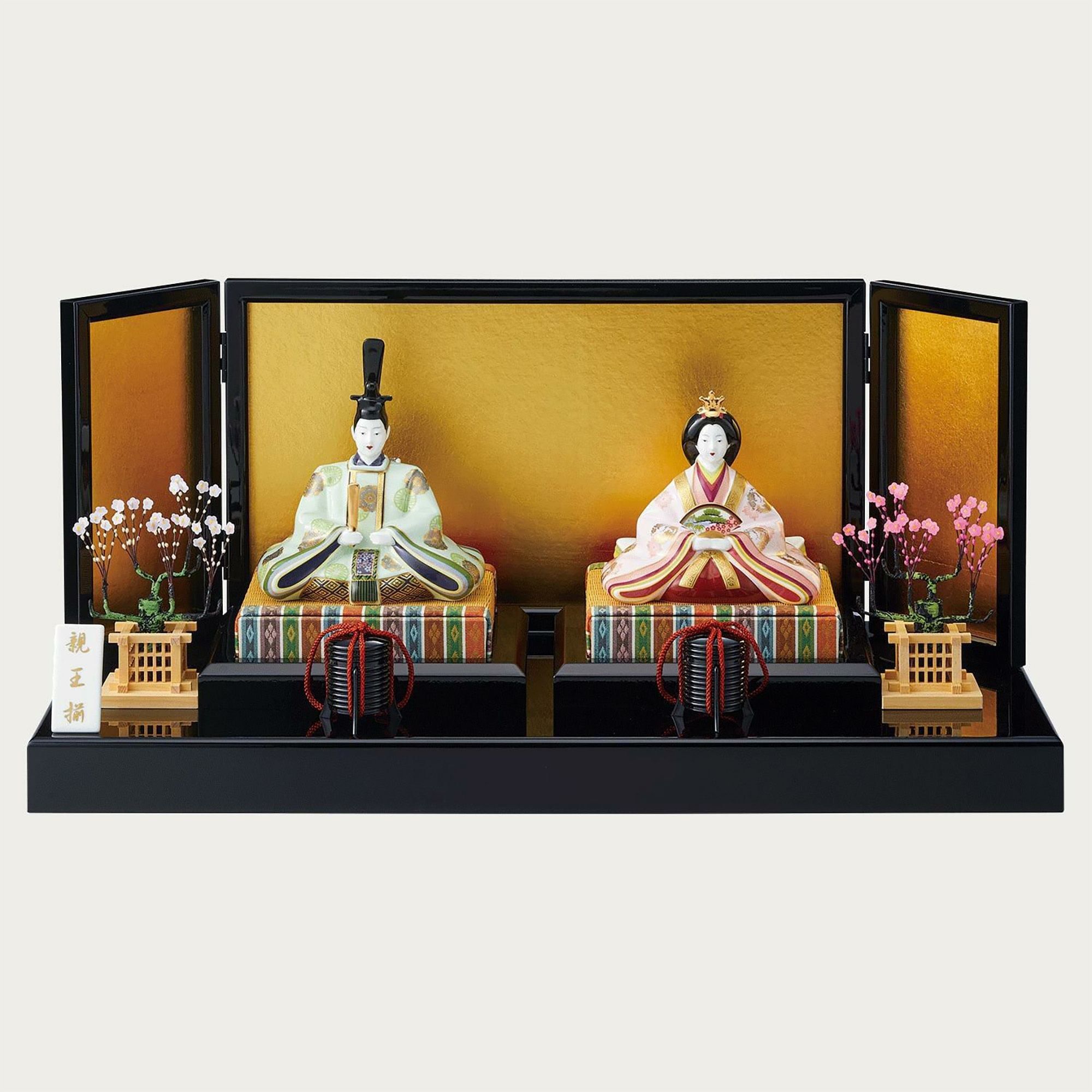 Tượng sứ Thiên Hoàng - Hoàng Hậu triều đại Heian (794 - 1185) Nhật Bản | Noritake Saijiki Collection AC307 - SK2656