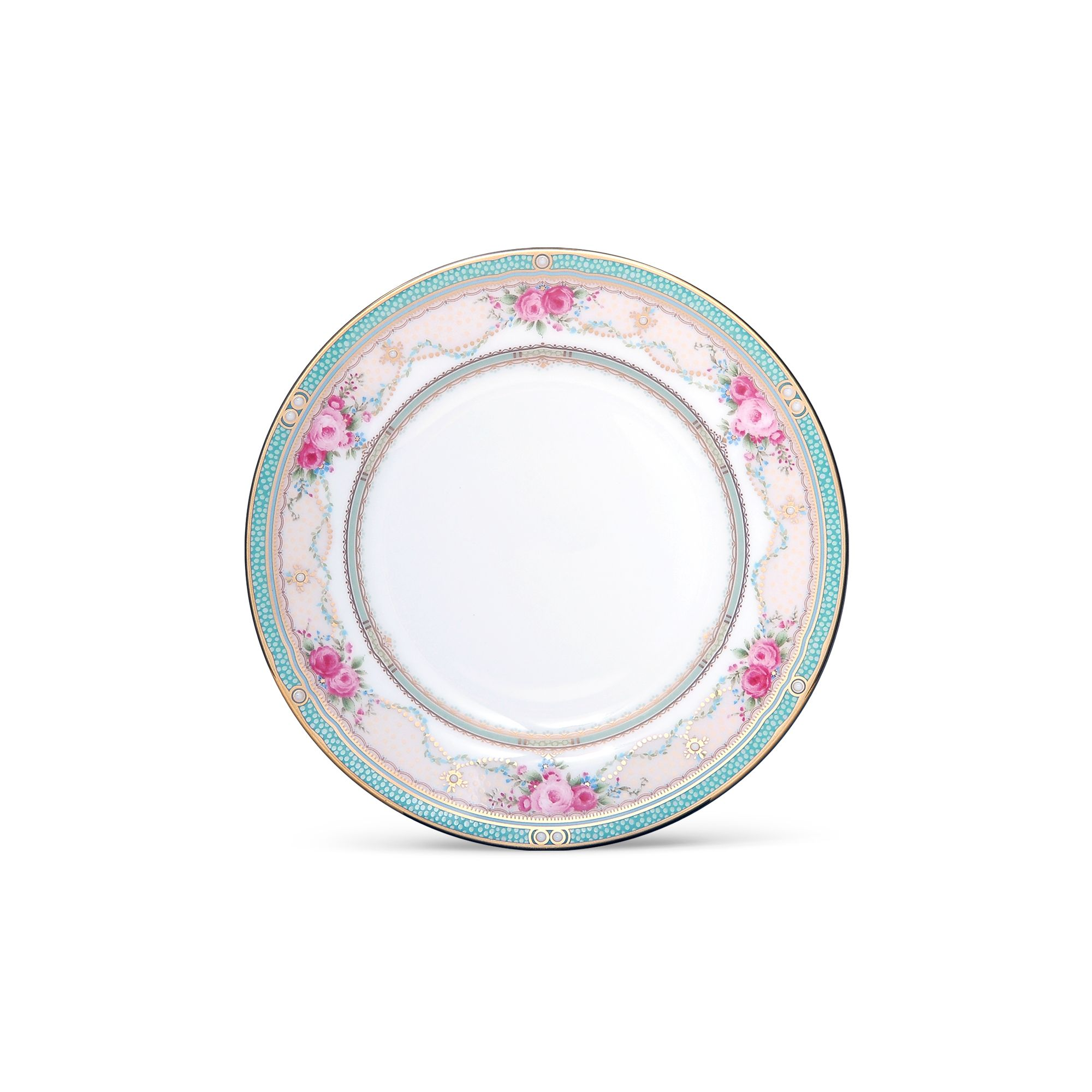 Đĩa tròn cỡ nhỏ đường kính 16,7cm lót bát (chén) cơm sứ xương | Noritake Palace Rose 4863L - 97212