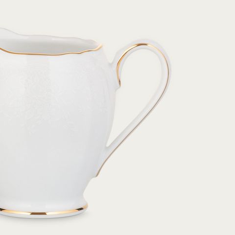  Bình (hũ) đựng sữa dung tích 180ml sứ trắng | Noritake Princess Bouquet Gold 1660L - 94428 
