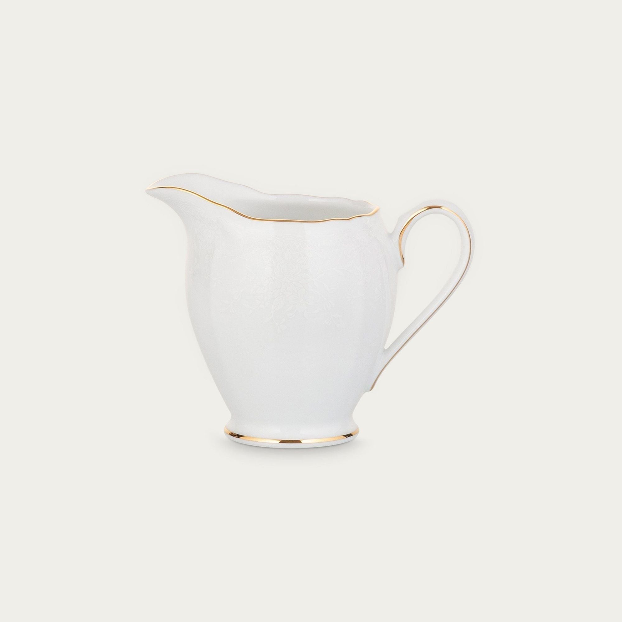 Bình (hũ) đựng sữa dung tích 180ml sứ trắng | Noritake Princess Bouquet Gold 1660L - 94428