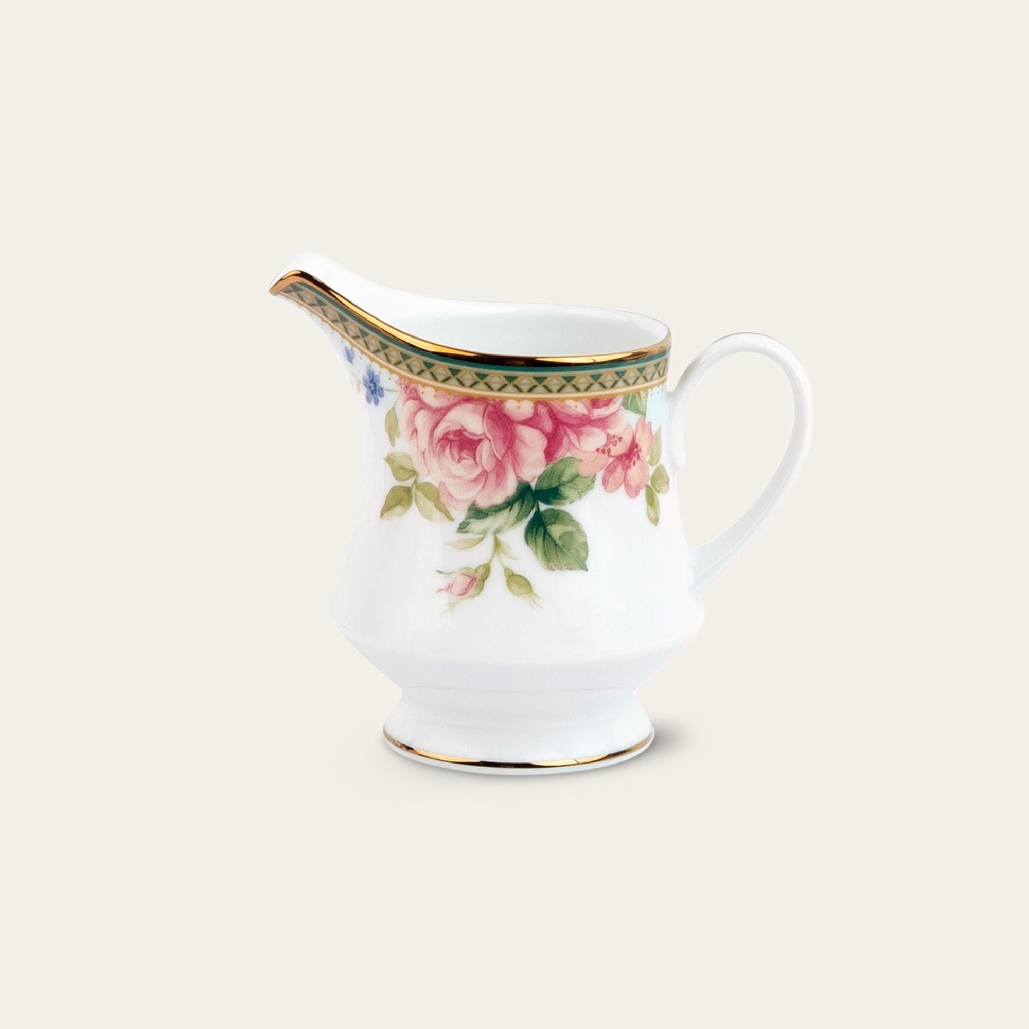 Bình (hũ) đựng sữa dung tích 260ml sứ trắng | Noritake Rosa Basket 1736L - 91128