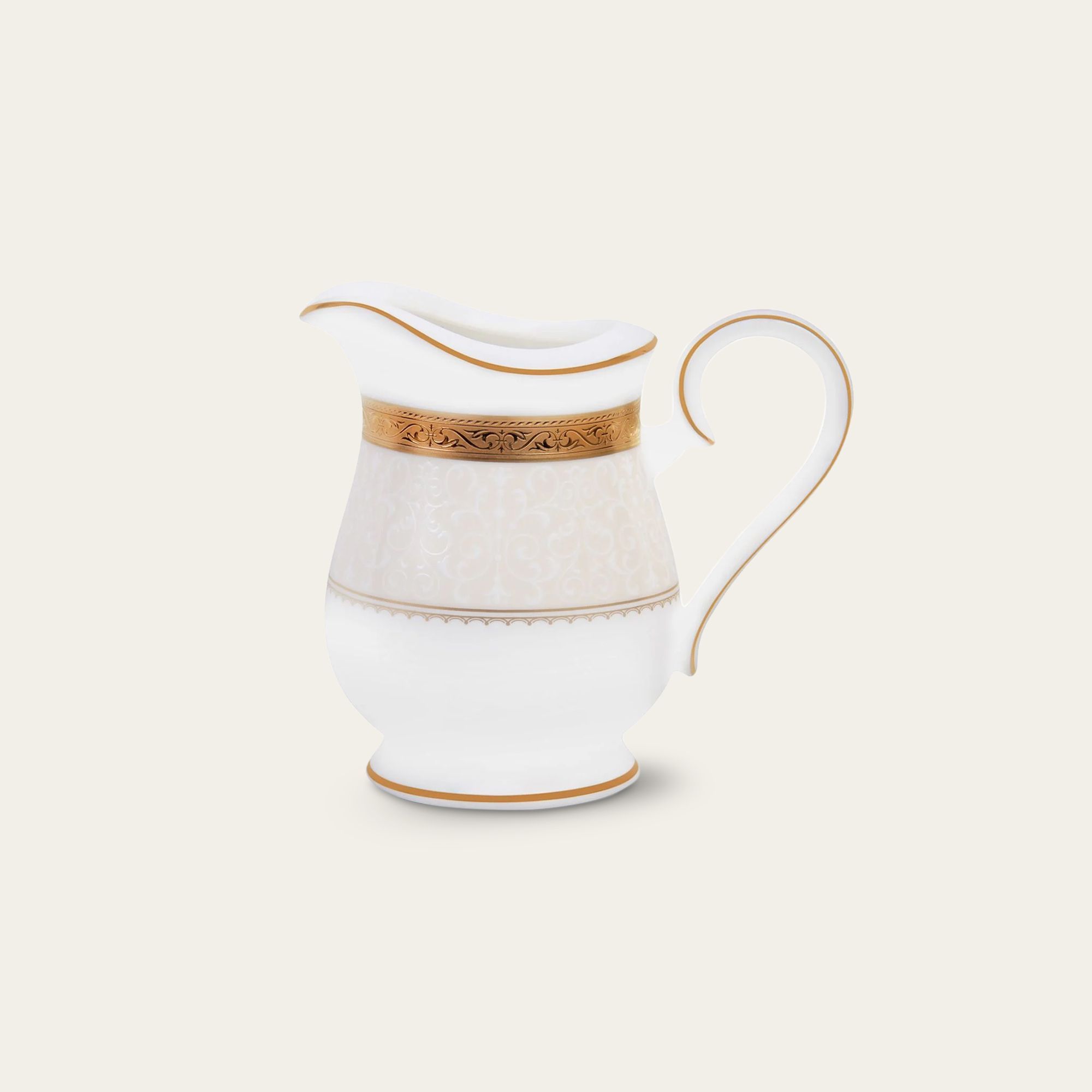 Bình (hũ) đựng sữa dung tích 270ml sứ xương | Noritake Odessa Gold 4874L - 97228
