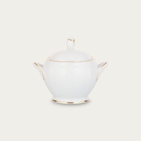  Bình (hũ) đường có nắp đậy dung tích 215ml sứ trắng | Noritake Princess Bouquet Gold 1660L - 94427 
