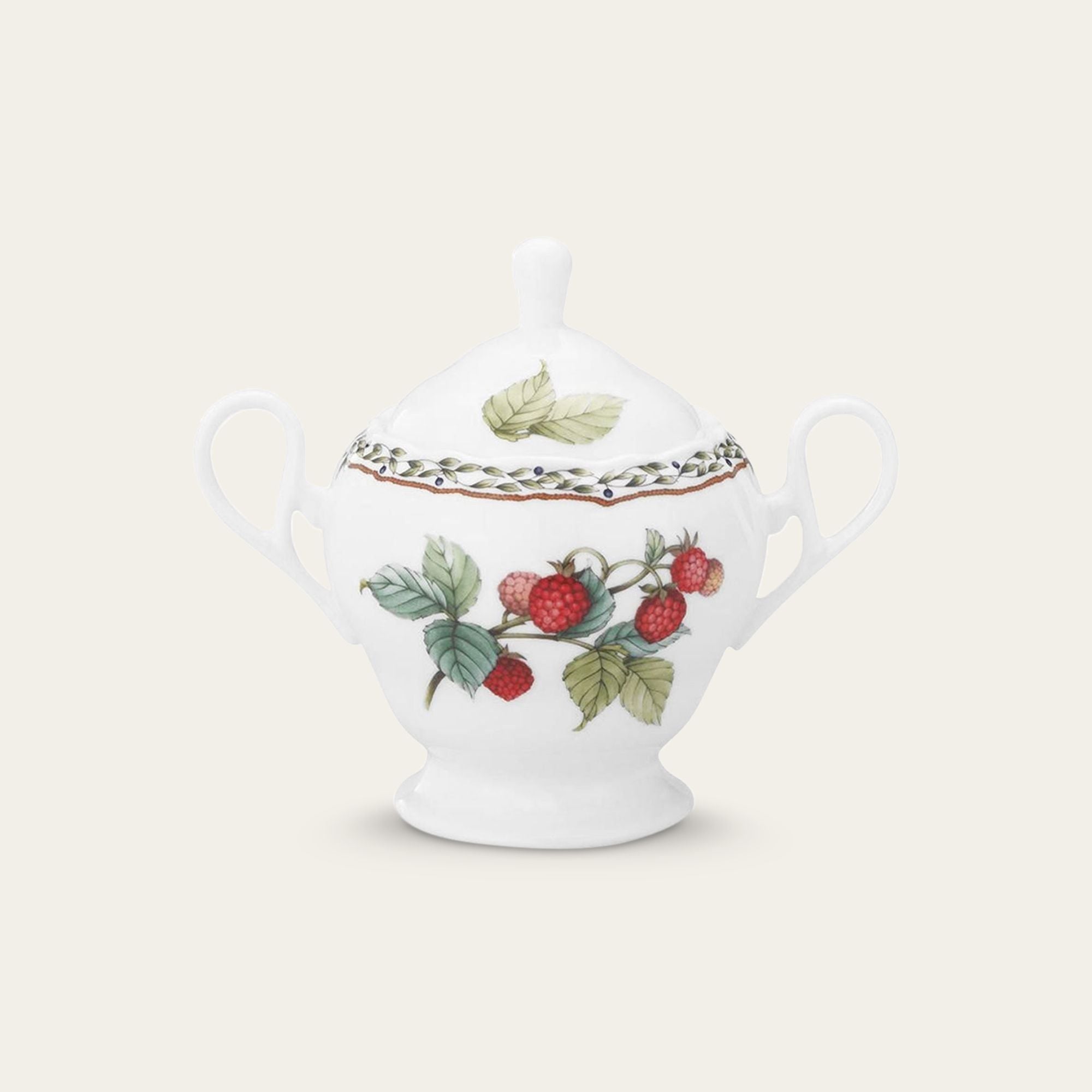 Bình (hũ) đường có nắp đậy dung tích 360ml sứ xương | Noritake Orchard Garden 4911L - 97827