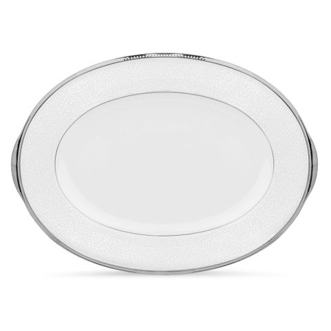  Đĩa Oval cỡ lớn (LG) dài 42,5cm sứ xương Nhật Bản | Noritake Champagne Pearls 4811J - 59543 