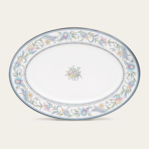  Đĩa Oval cỡ nhỏ (SM) dài 31,2cm sứ xương | Noritake Jardin Fleuri 4910L - 97245 